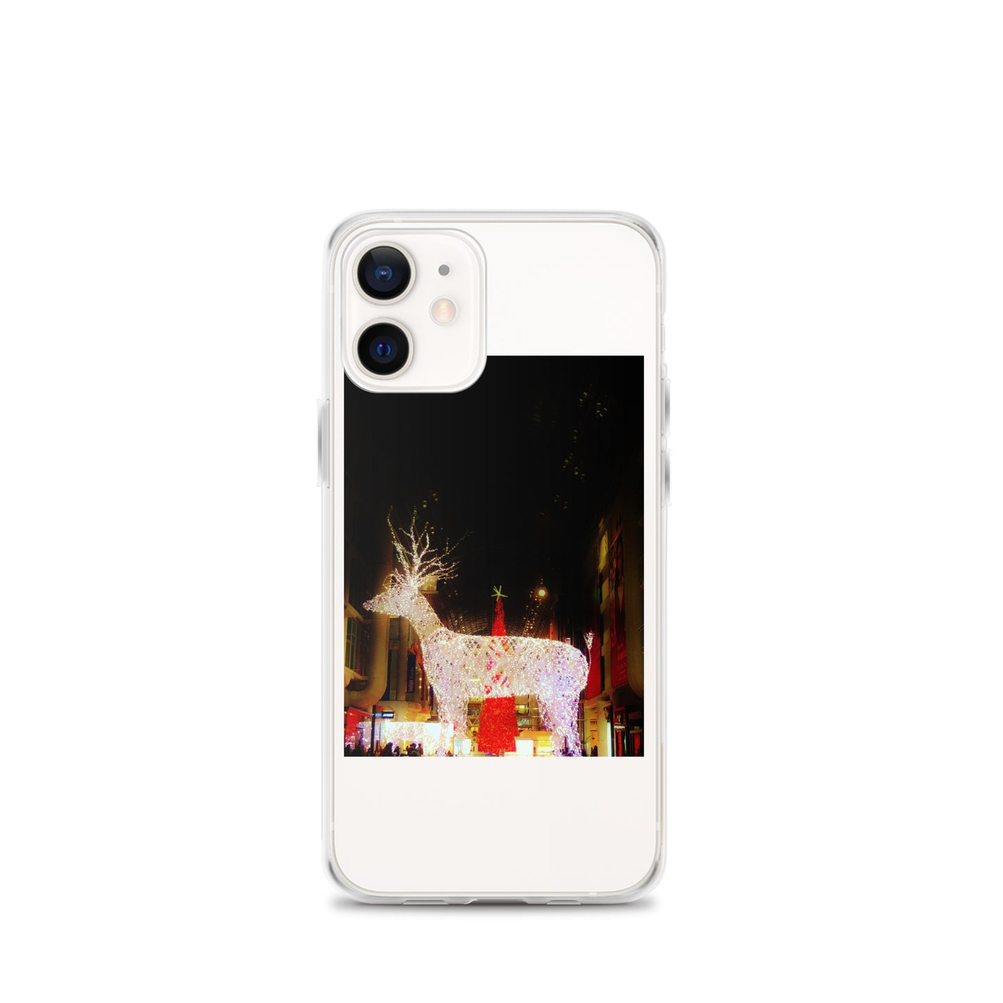 Coque transparente pour iPhone® - Lumières de Noël (lumineuses)