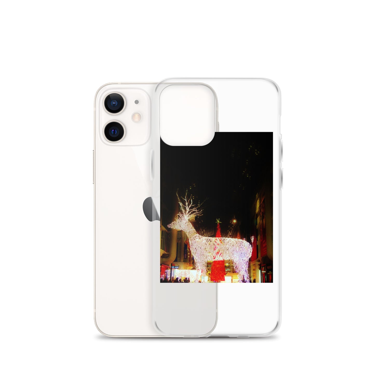 Coque transparente pour iPhone® - Lumières de Noël (lumineuses)