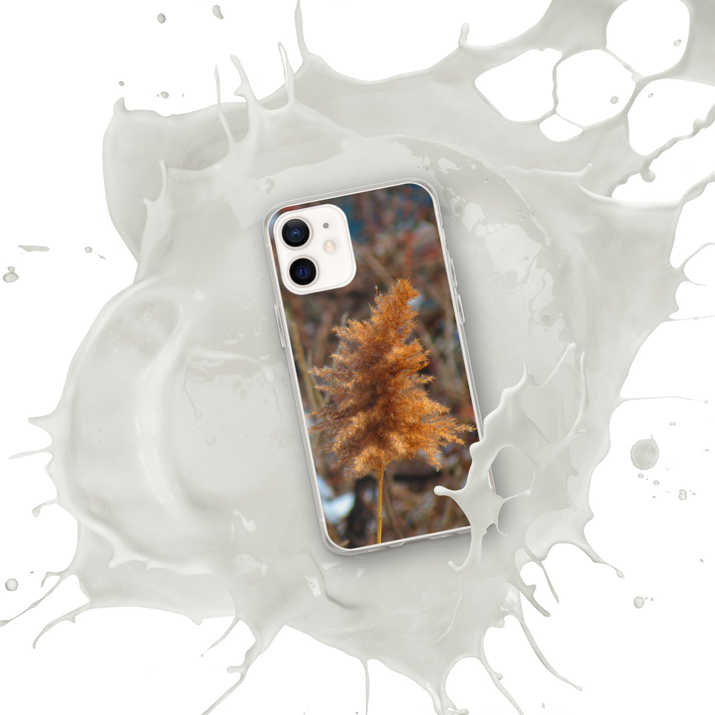 Funda transparente para iPhone® - Follaje de invierno