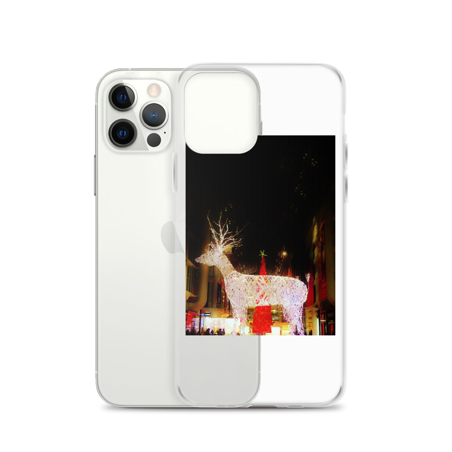 Coque transparente pour iPhone® - Lumières de Noël (lumineuses)