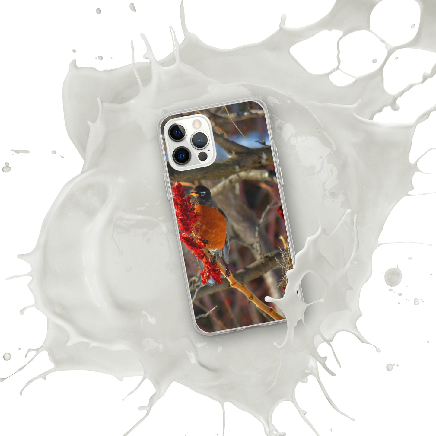 Coque transparente pour iPhone® - Snackin' Robin