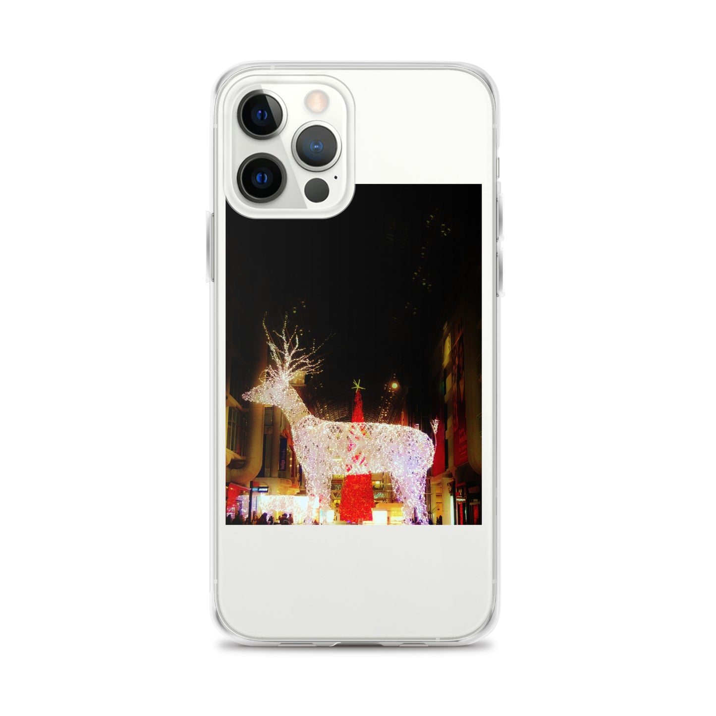 Coque transparente pour iPhone® - Lumières de Noël (lumineuses)