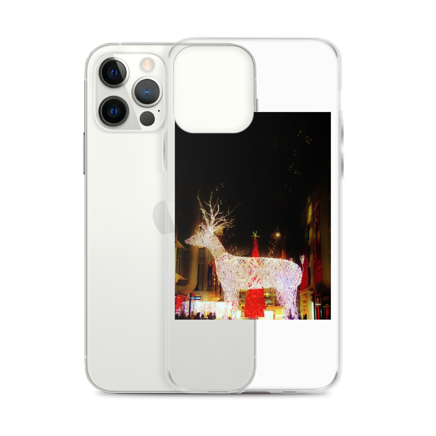 Coque transparente pour iPhone® - Lumières de Noël (lumineuses)