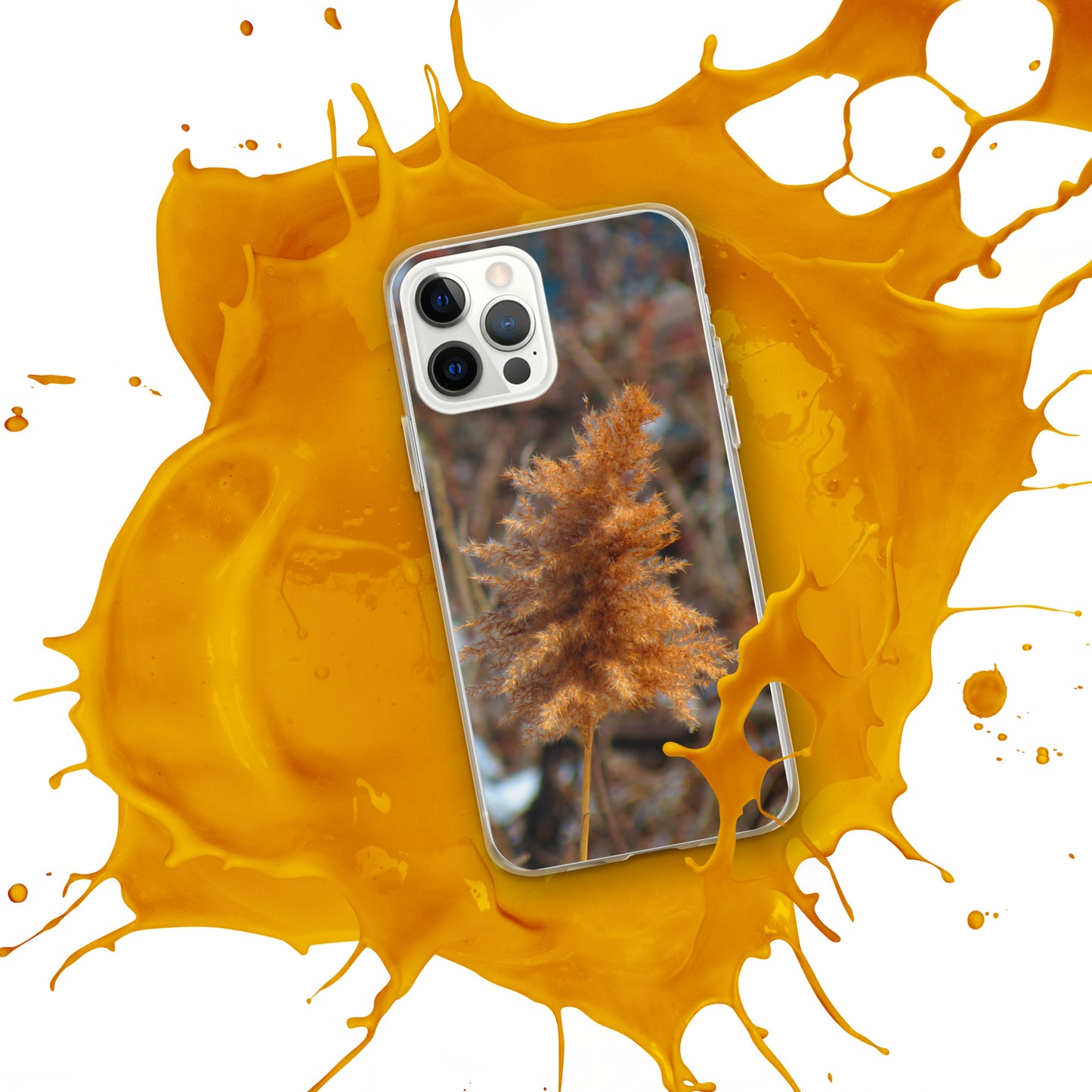 Funda transparente para iPhone® - Follaje de invierno