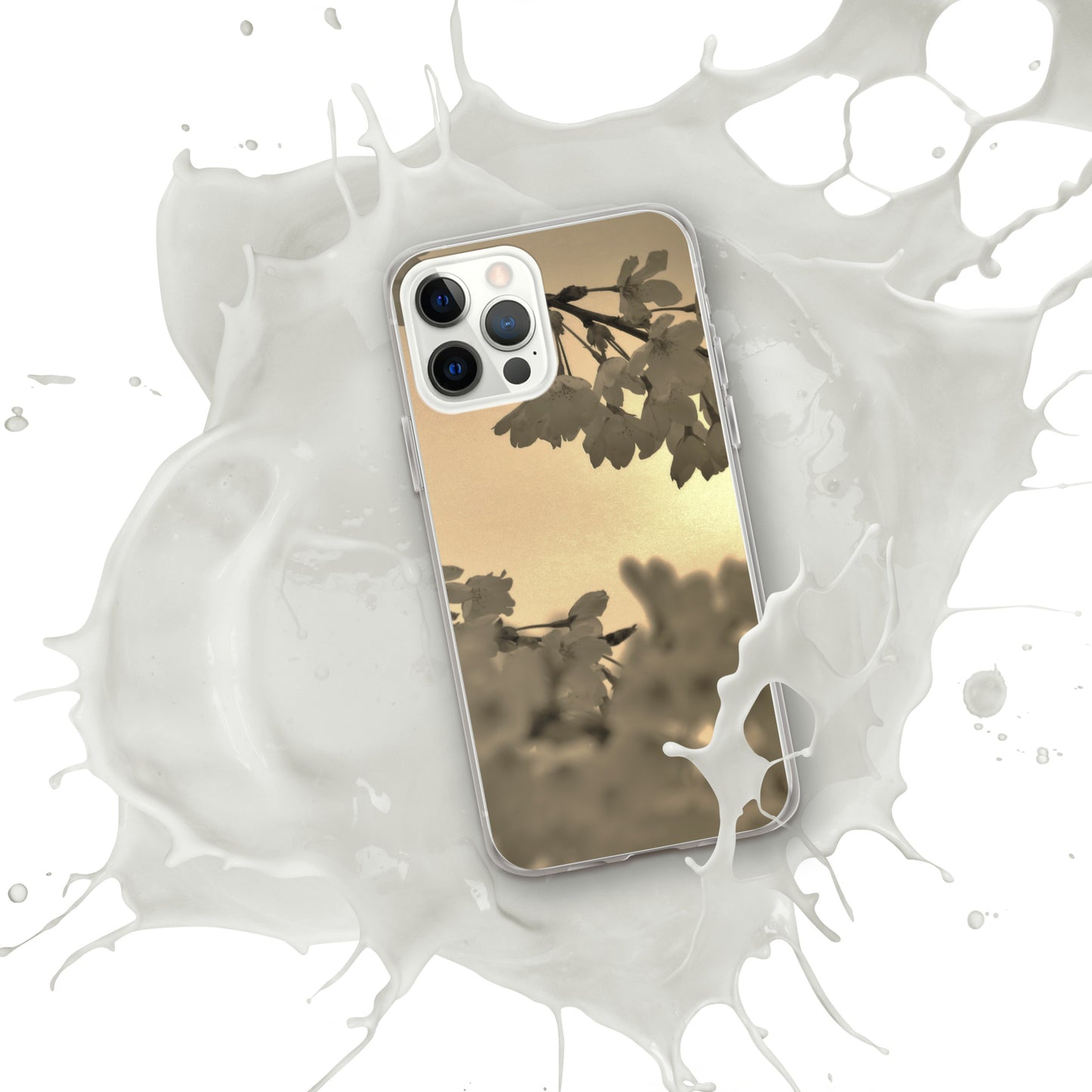 Clear Case for iPhone® - Sepia Cherry Blossoms