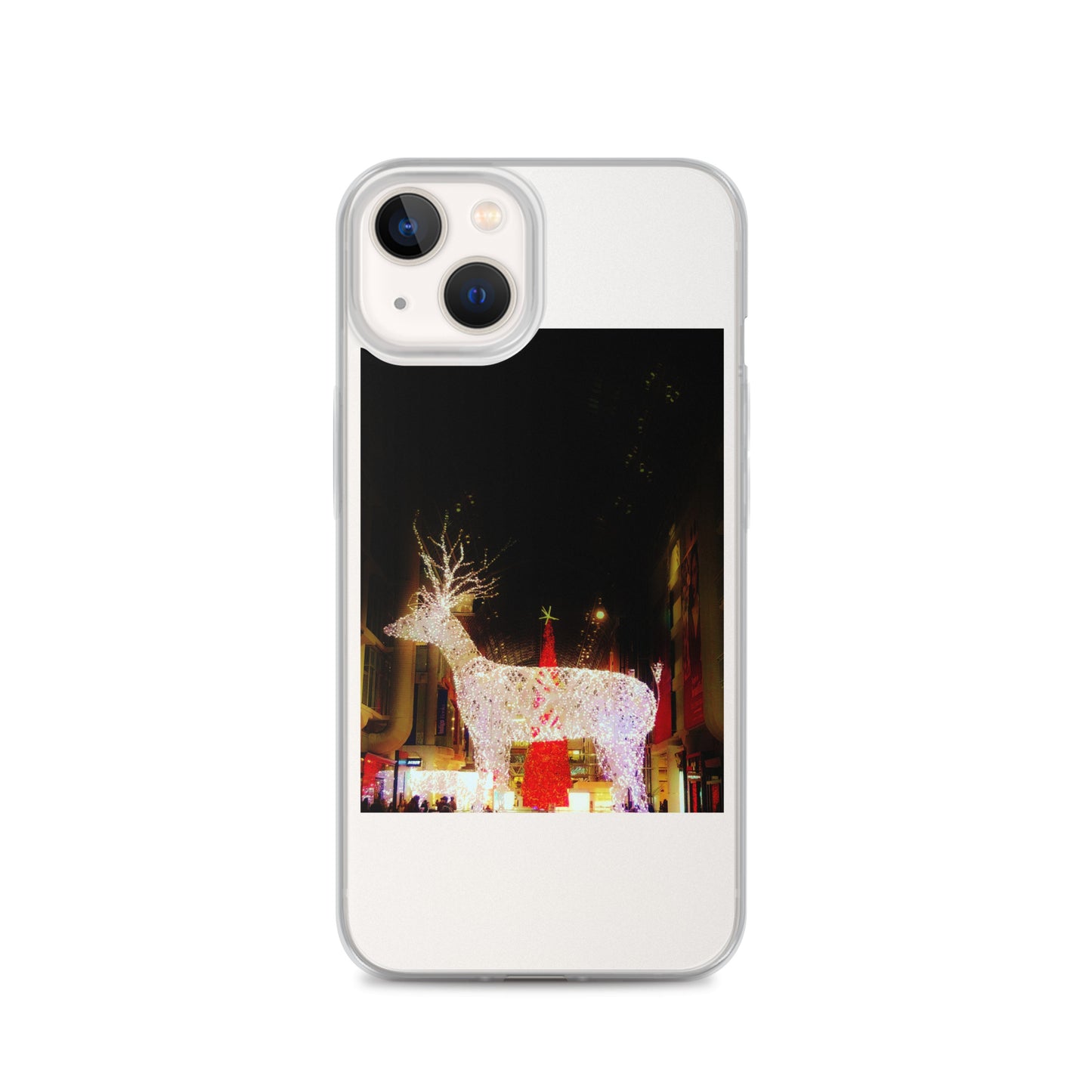 Coque transparente pour iPhone® - Lumières de Noël (lumineuses)