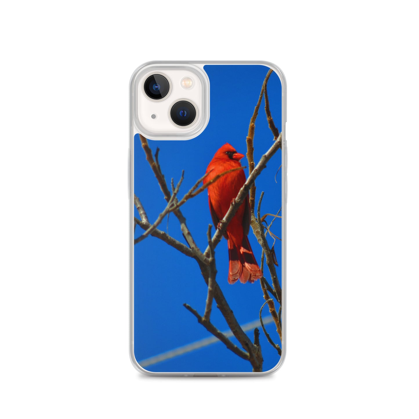 Étui transparent pour iPhone® - Cardinal rouge