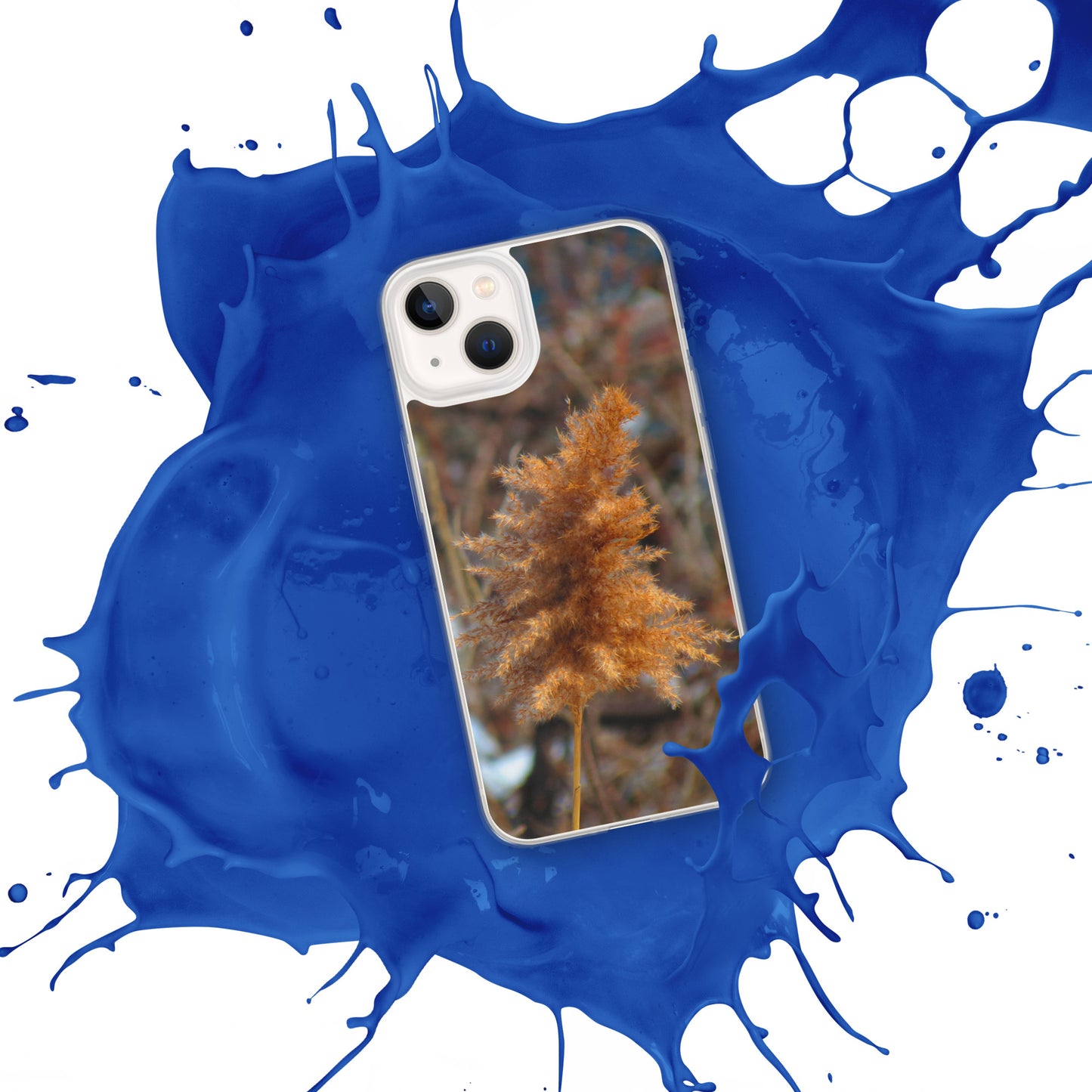 Funda transparente para iPhone® - Follaje de invierno