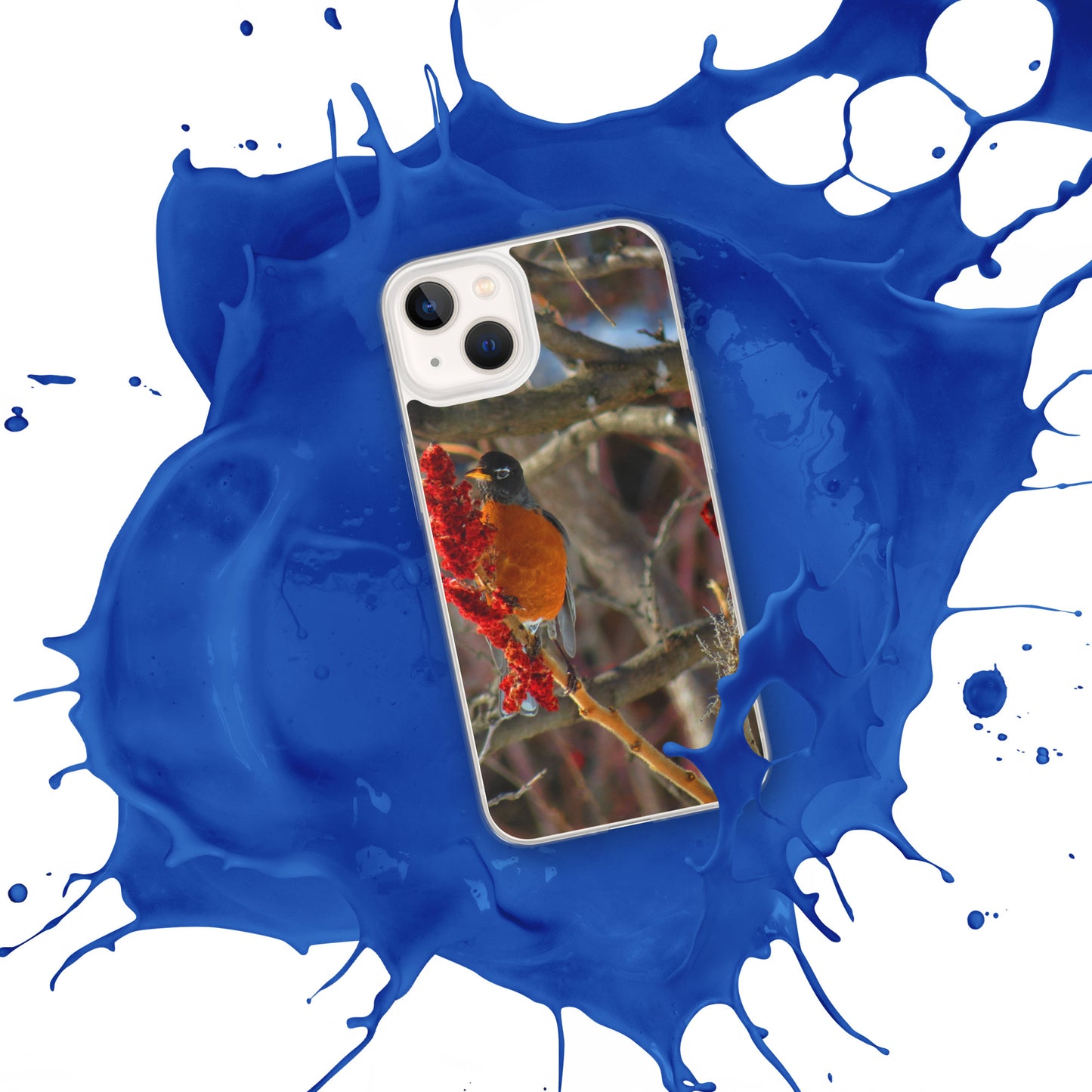 Coque transparente pour iPhone® - Snackin' Robin