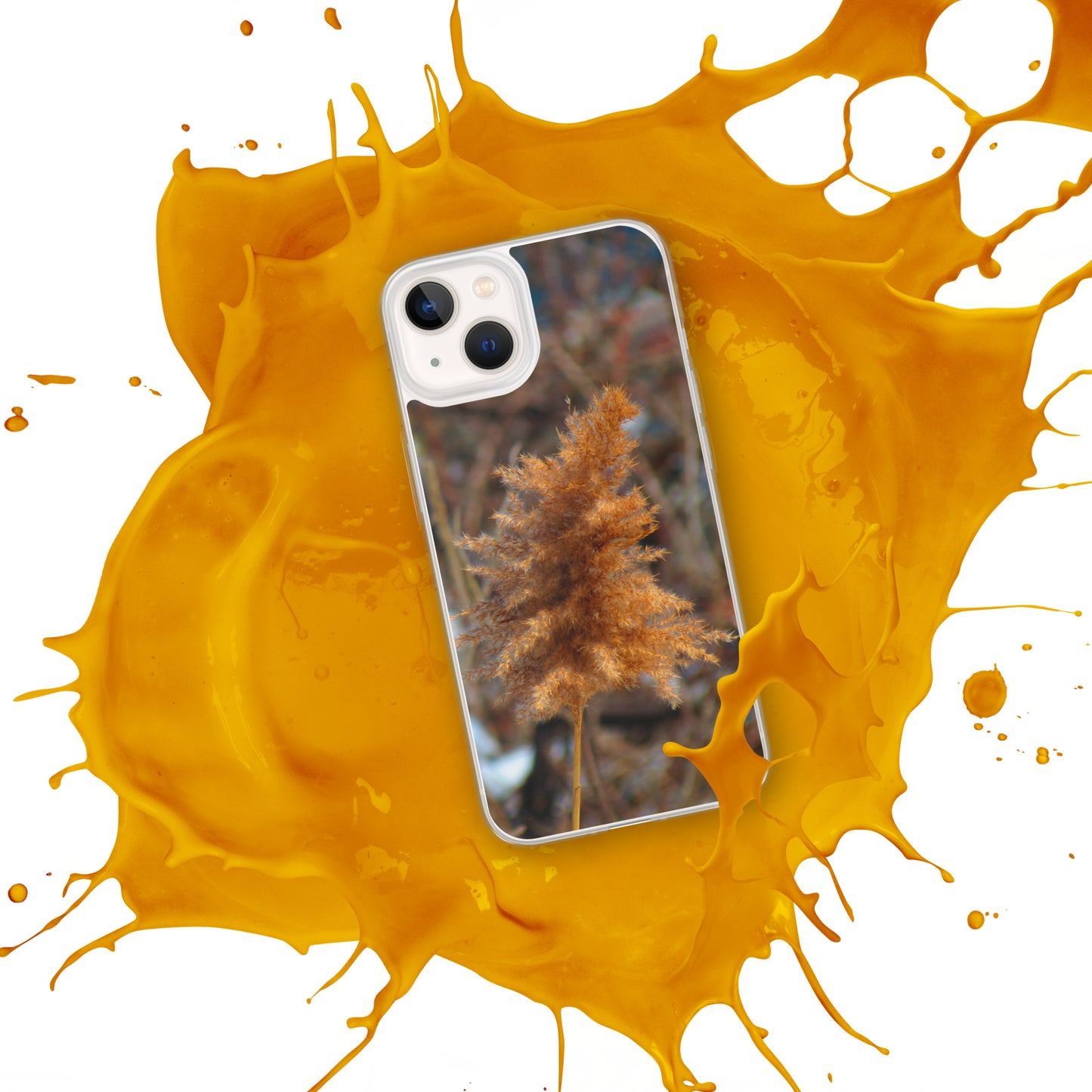 Coque transparente pour iPhone® - Feuillage d'hiver