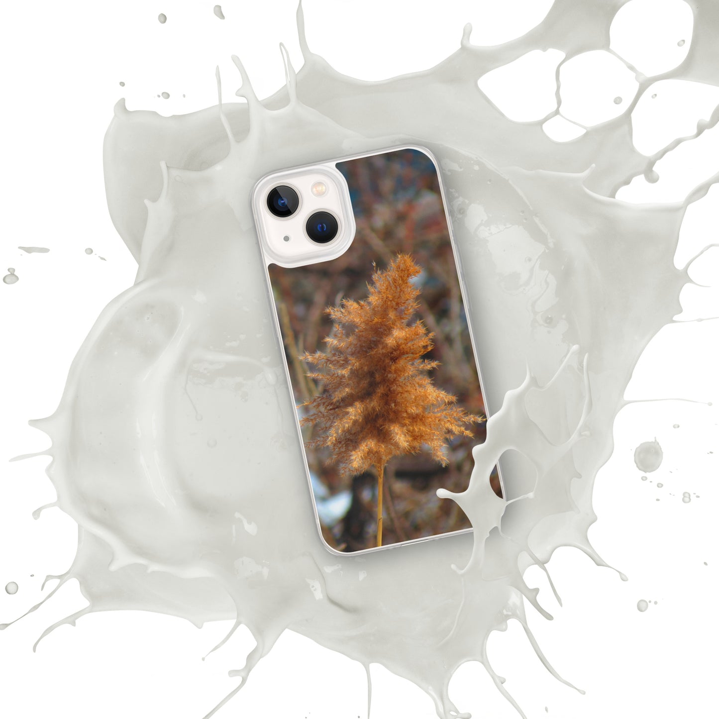 Funda transparente para iPhone® - Follaje de invierno