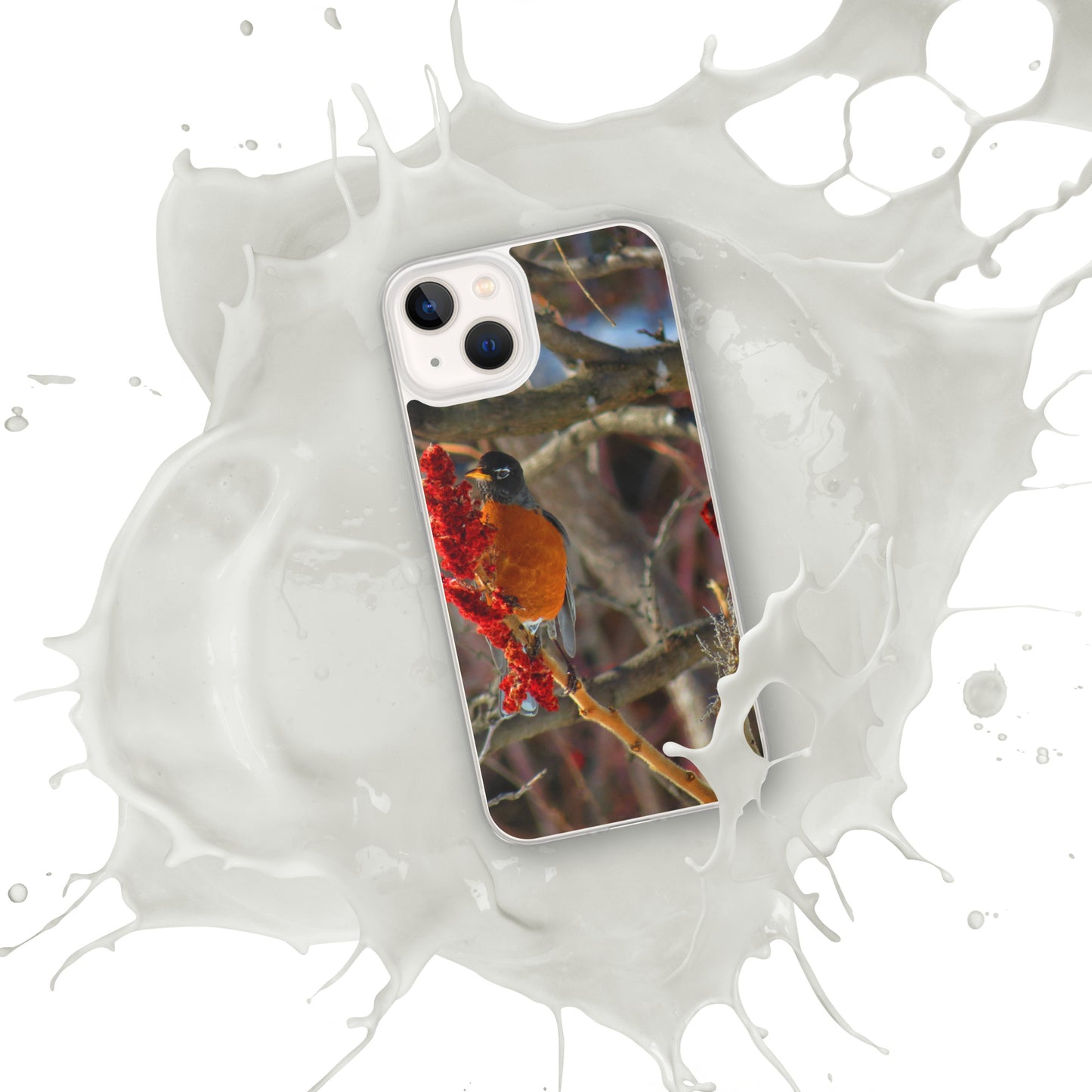 Coque transparente pour iPhone® - Snackin' Robin