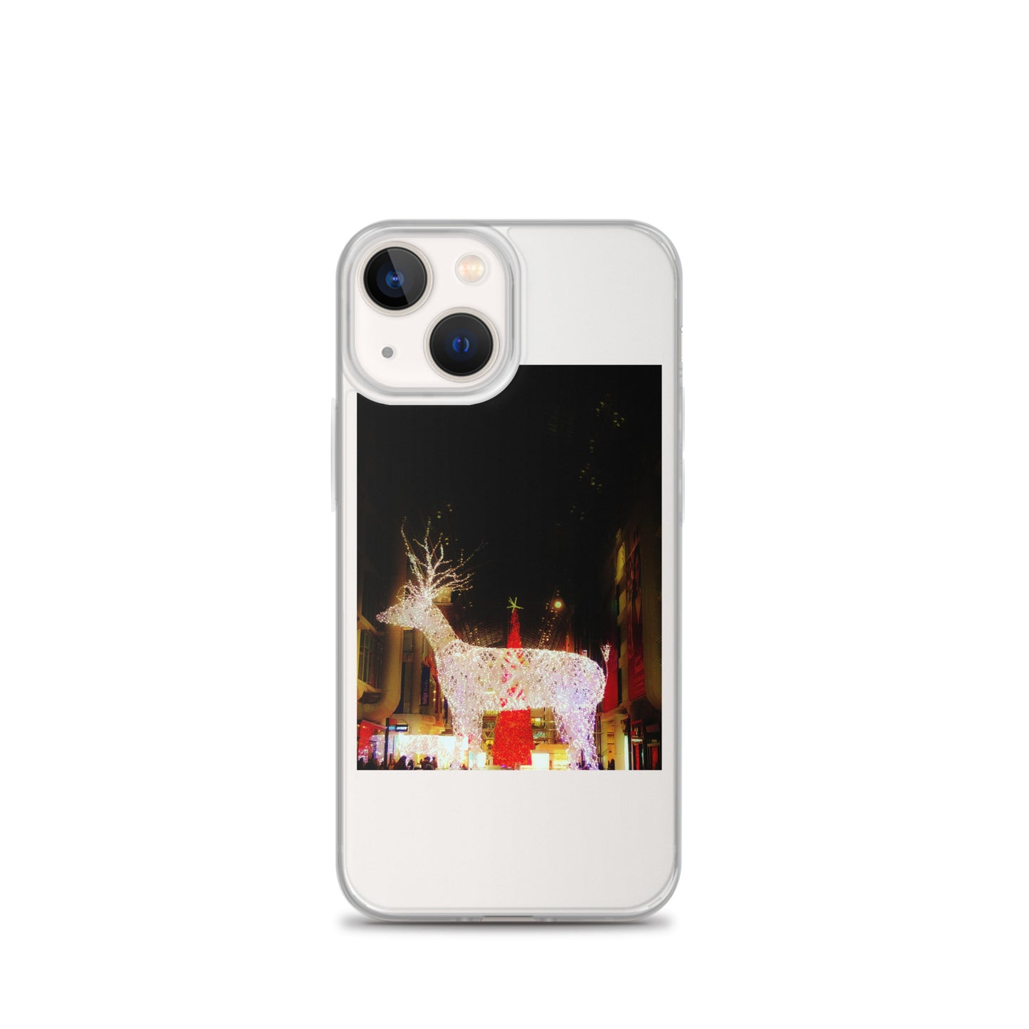 Coque transparente pour iPhone® - Lumières de Noël (lumineuses)