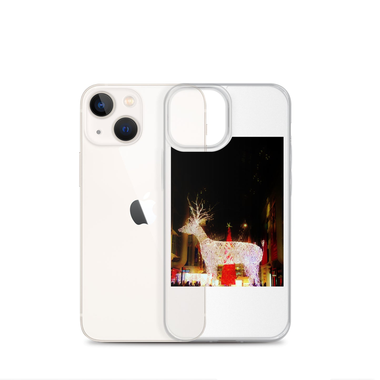 Coque transparente pour iPhone® - Lumières de Noël (lumineuses)