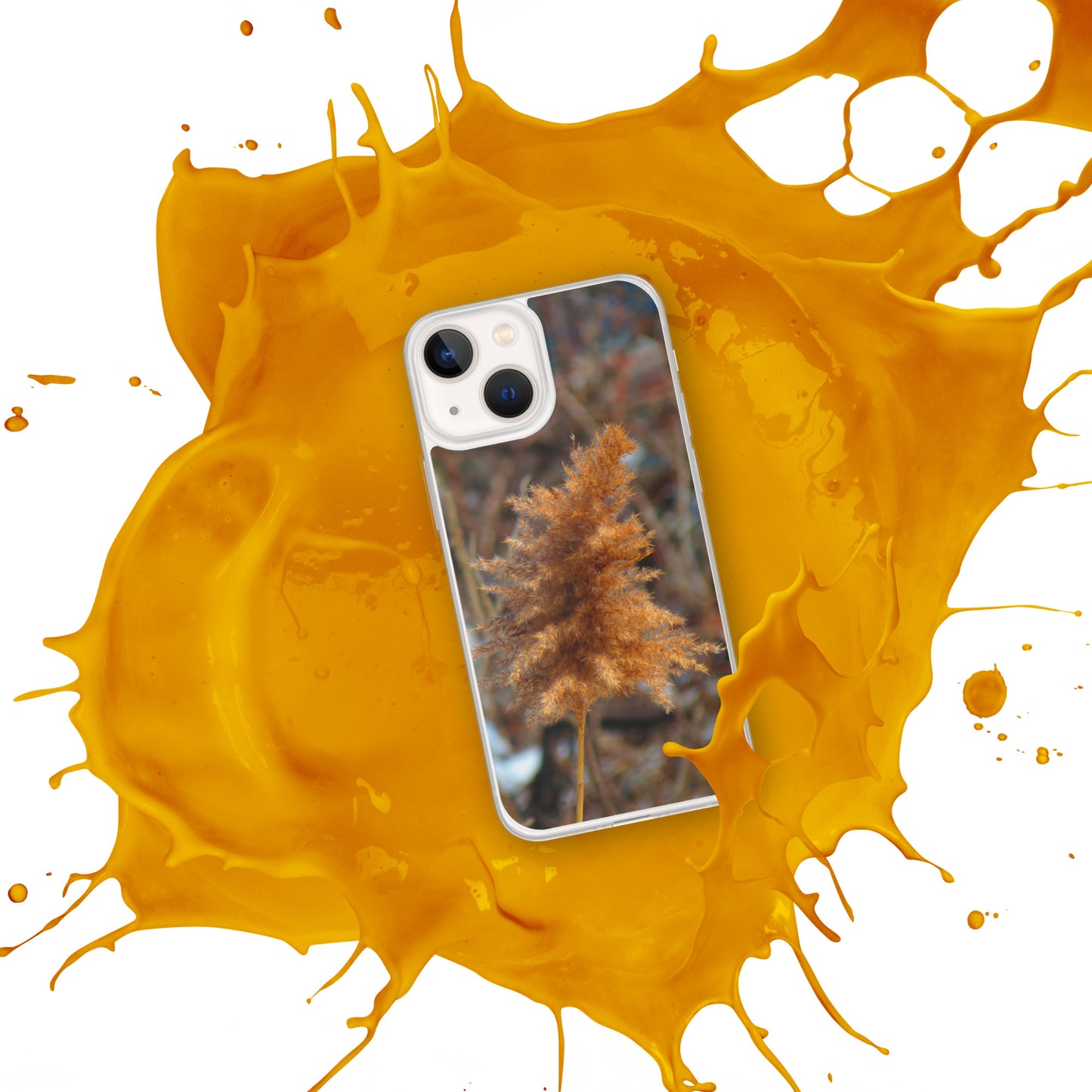 Coque transparente pour iPhone® - Feuillage d'hiver