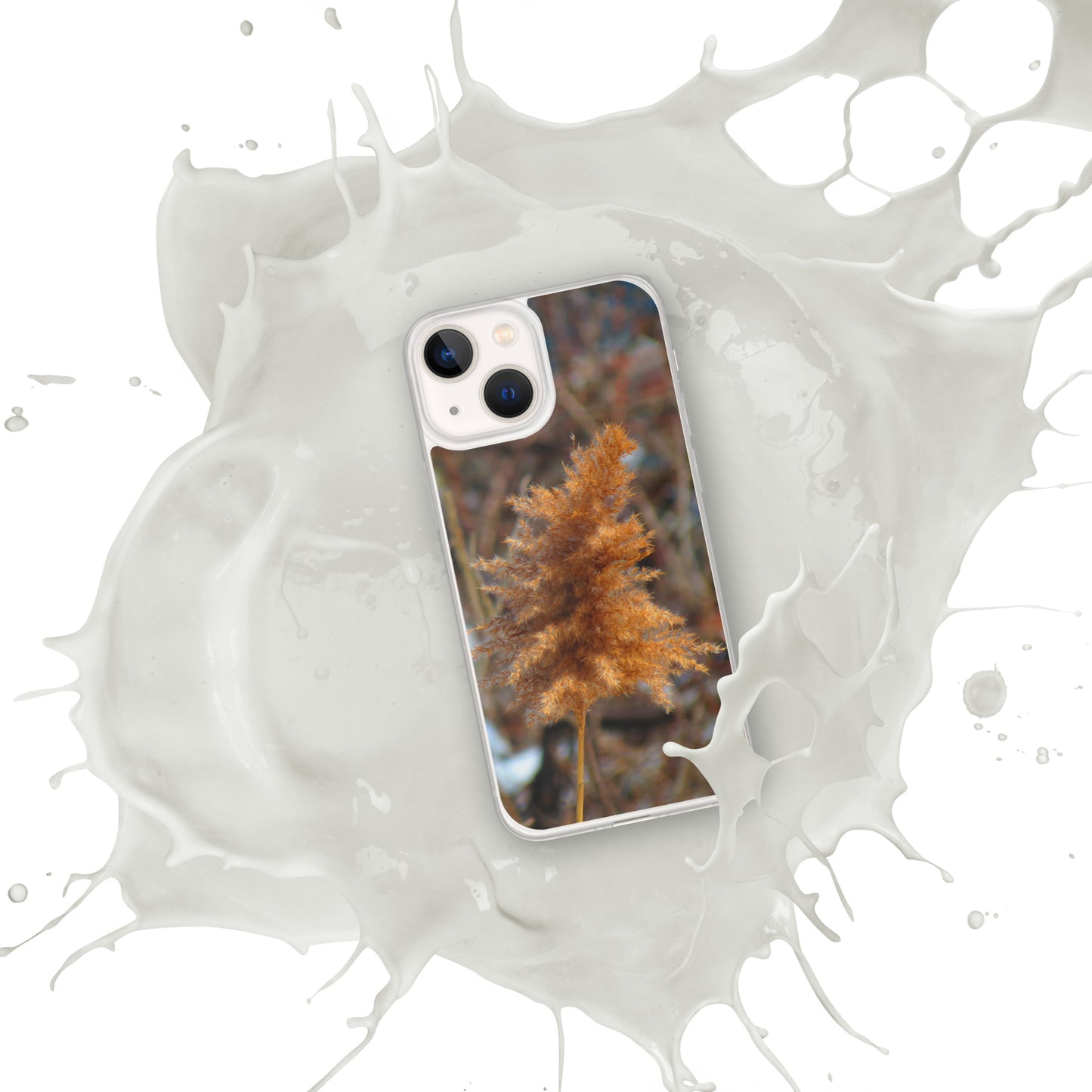 Coque transparente pour iPhone® - Feuillage d'hiver