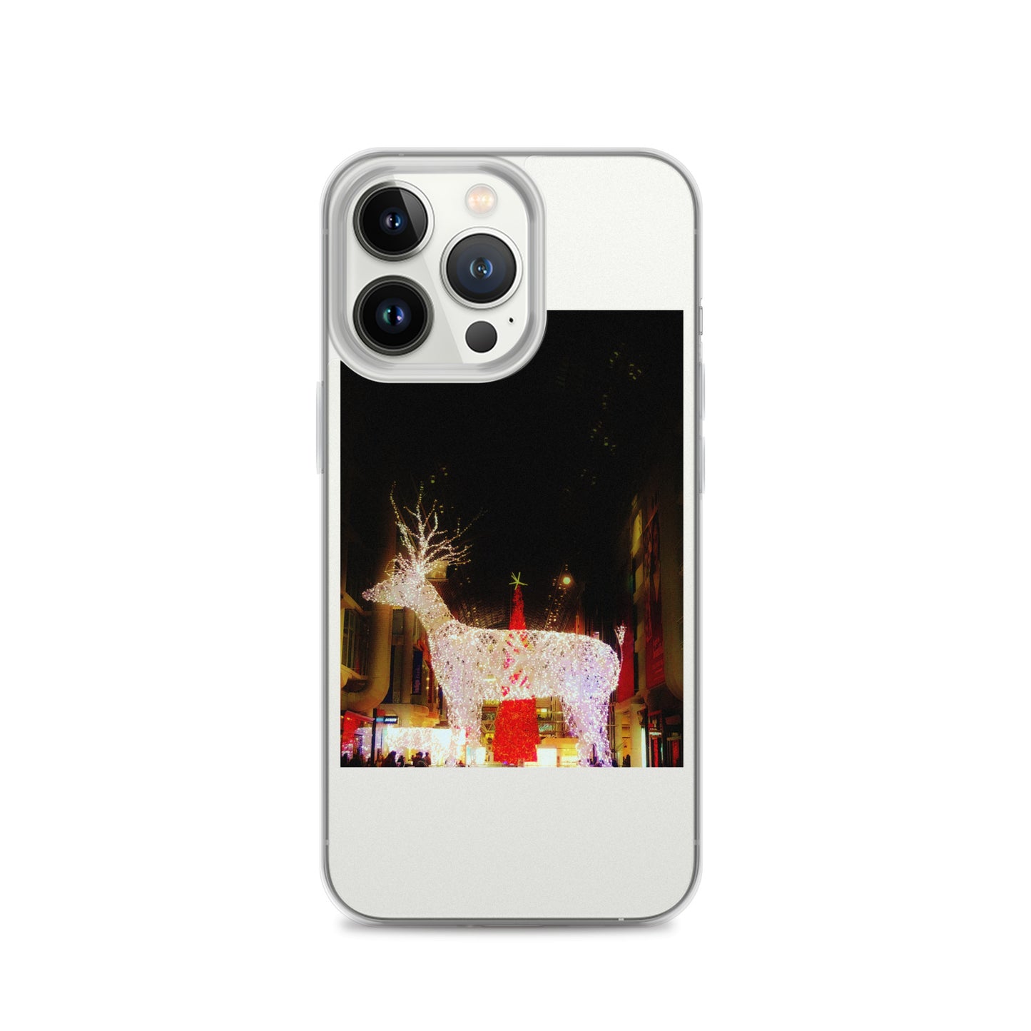 Coque transparente pour iPhone® - Lumières de Noël (lumineuses)