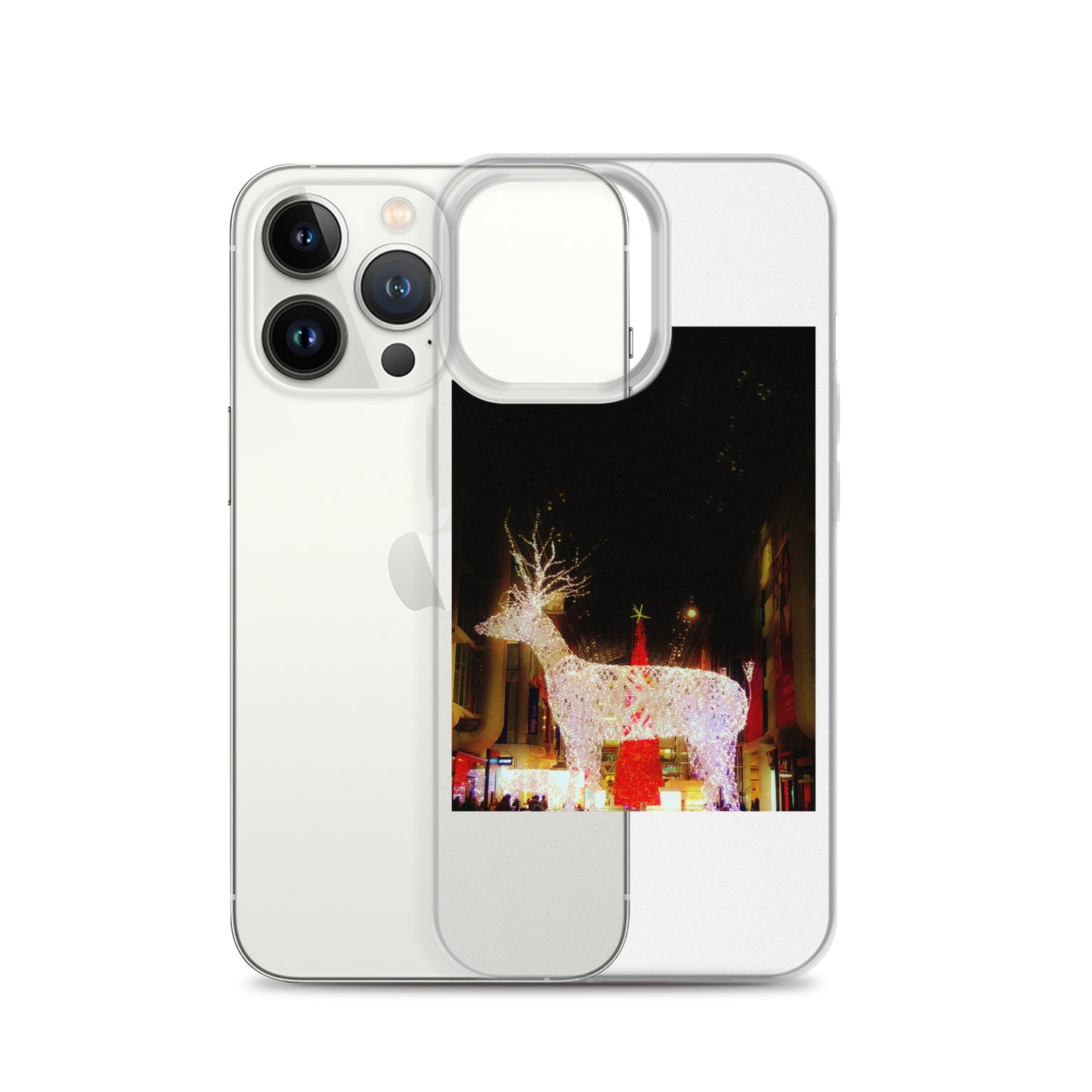 Coque transparente pour iPhone® - Lumières de Noël (lumineuses)