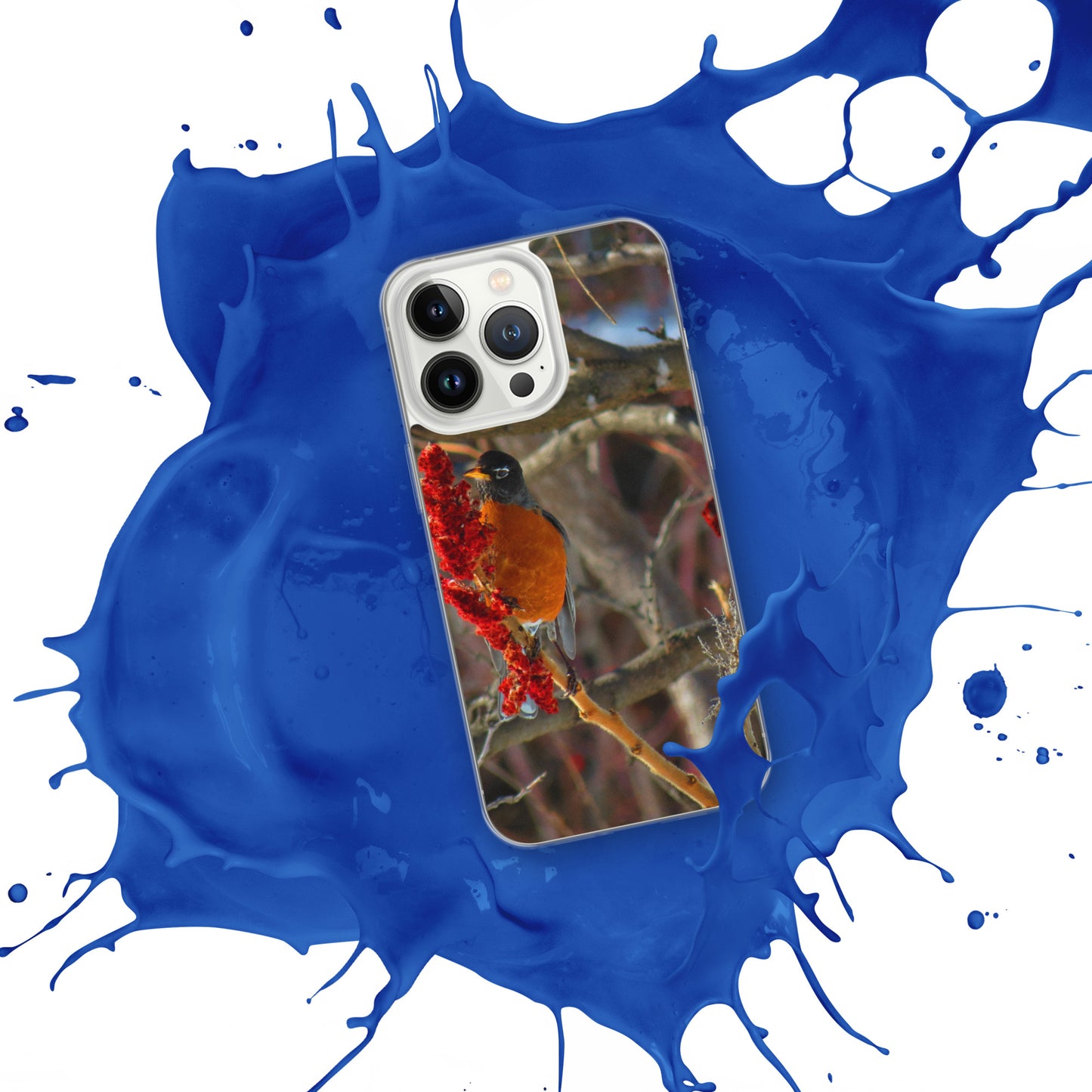 Coque transparente pour iPhone® - Snackin' Robin