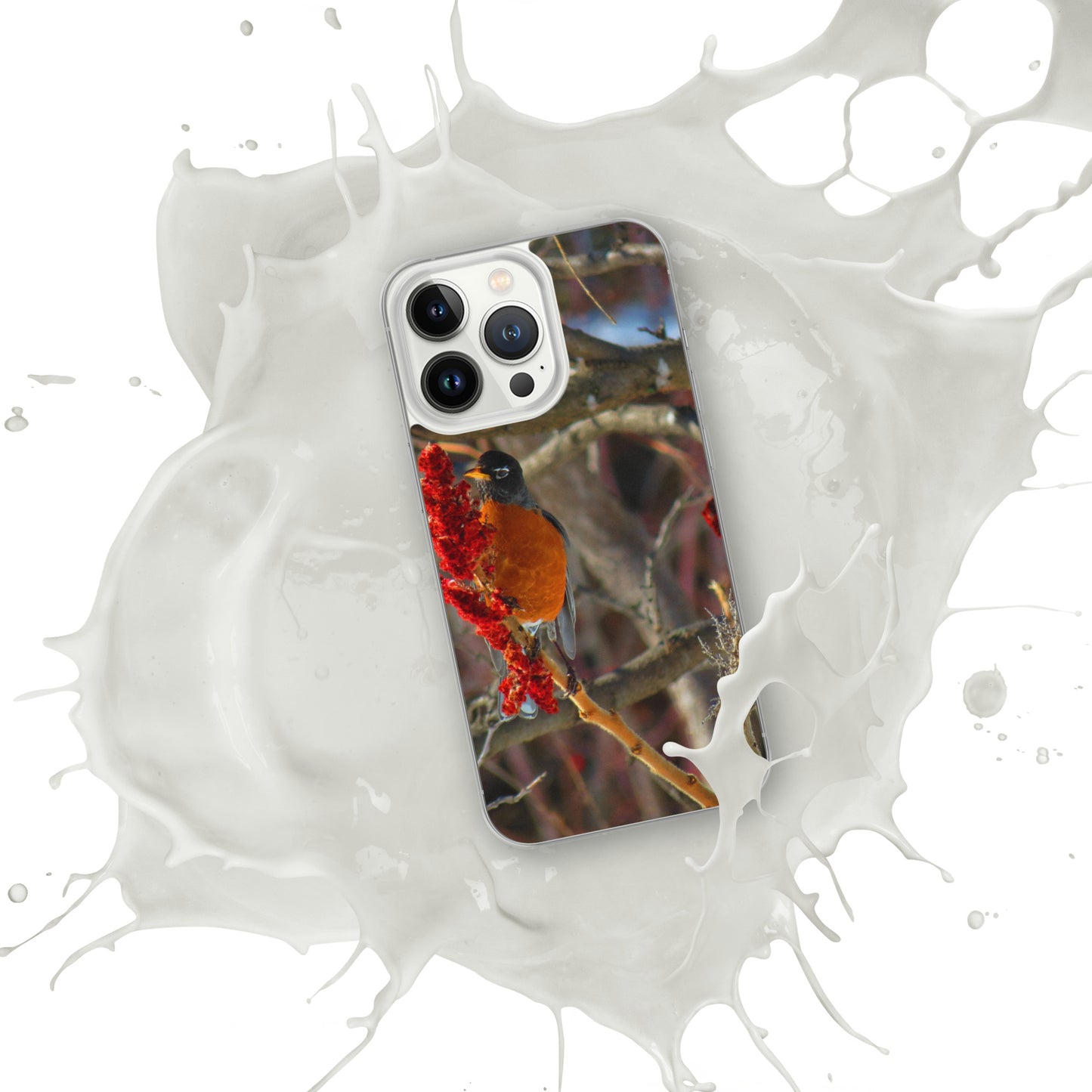 Coque transparente pour iPhone® - Snackin' Robin