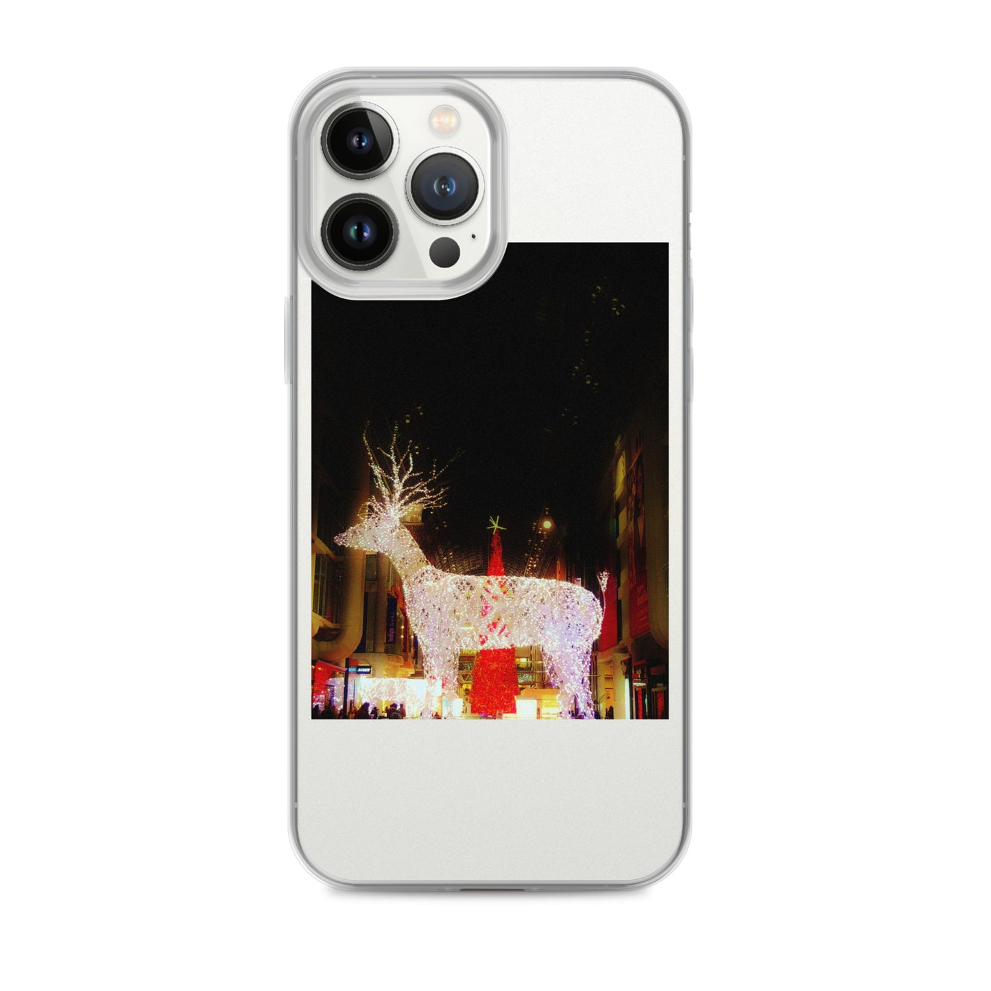 Coque transparente pour iPhone® - Lumières de Noël (lumineuses)