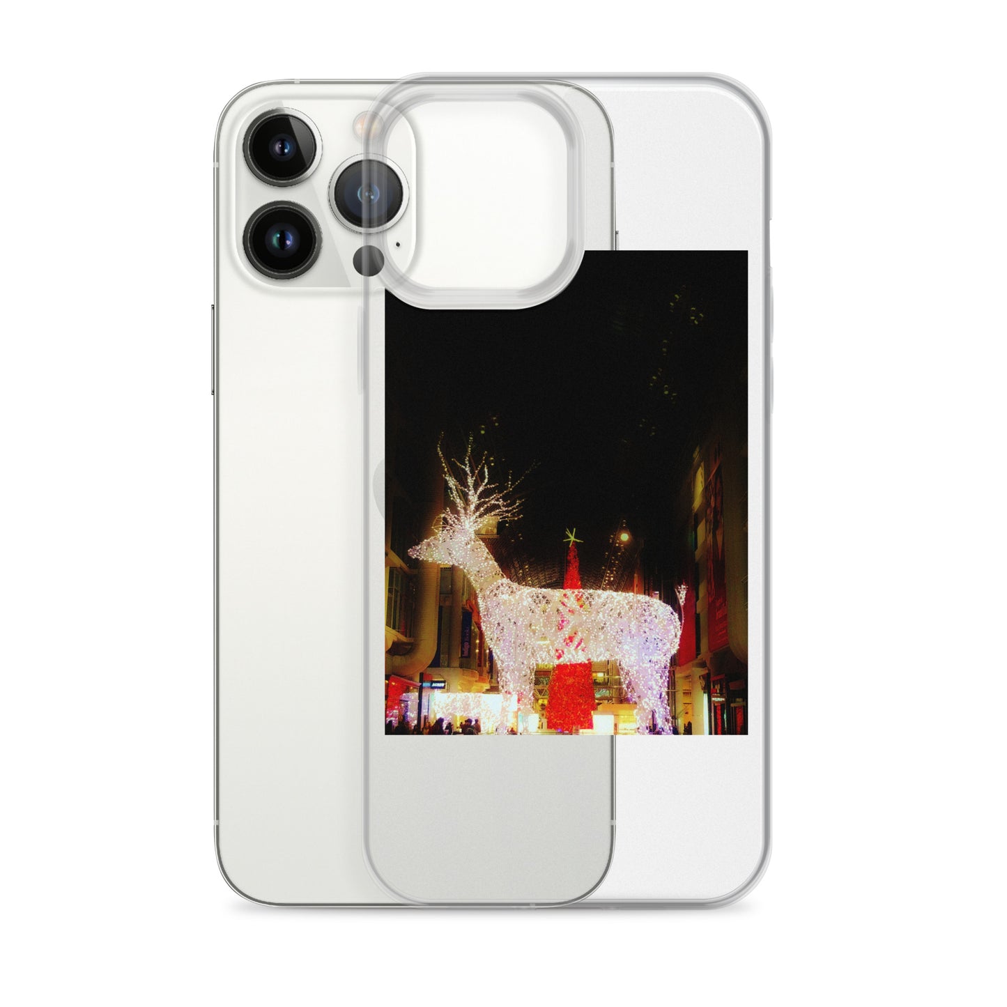 Coque transparente pour iPhone® - Lumières de Noël (lumineuses)