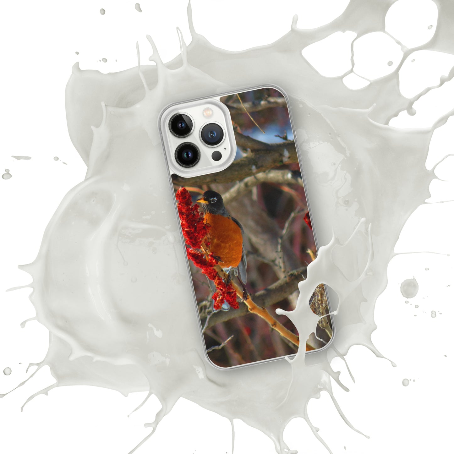 Coque transparente pour iPhone® - Snackin' Robin