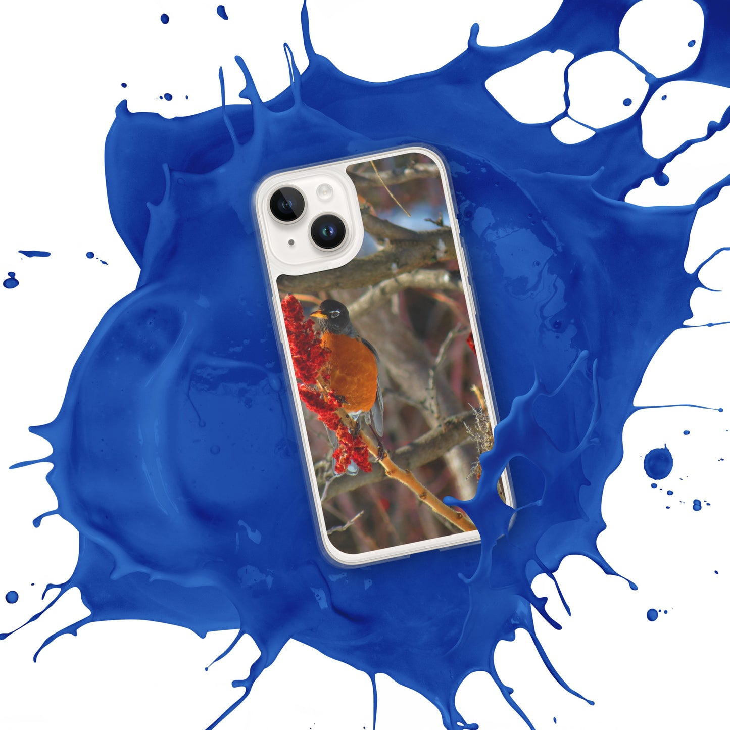 Coque transparente pour iPhone® - Snackin' Robin