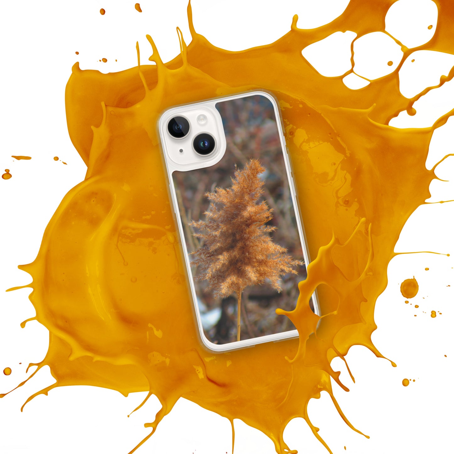 Coque transparente pour iPhone® - Feuillage d'hiver