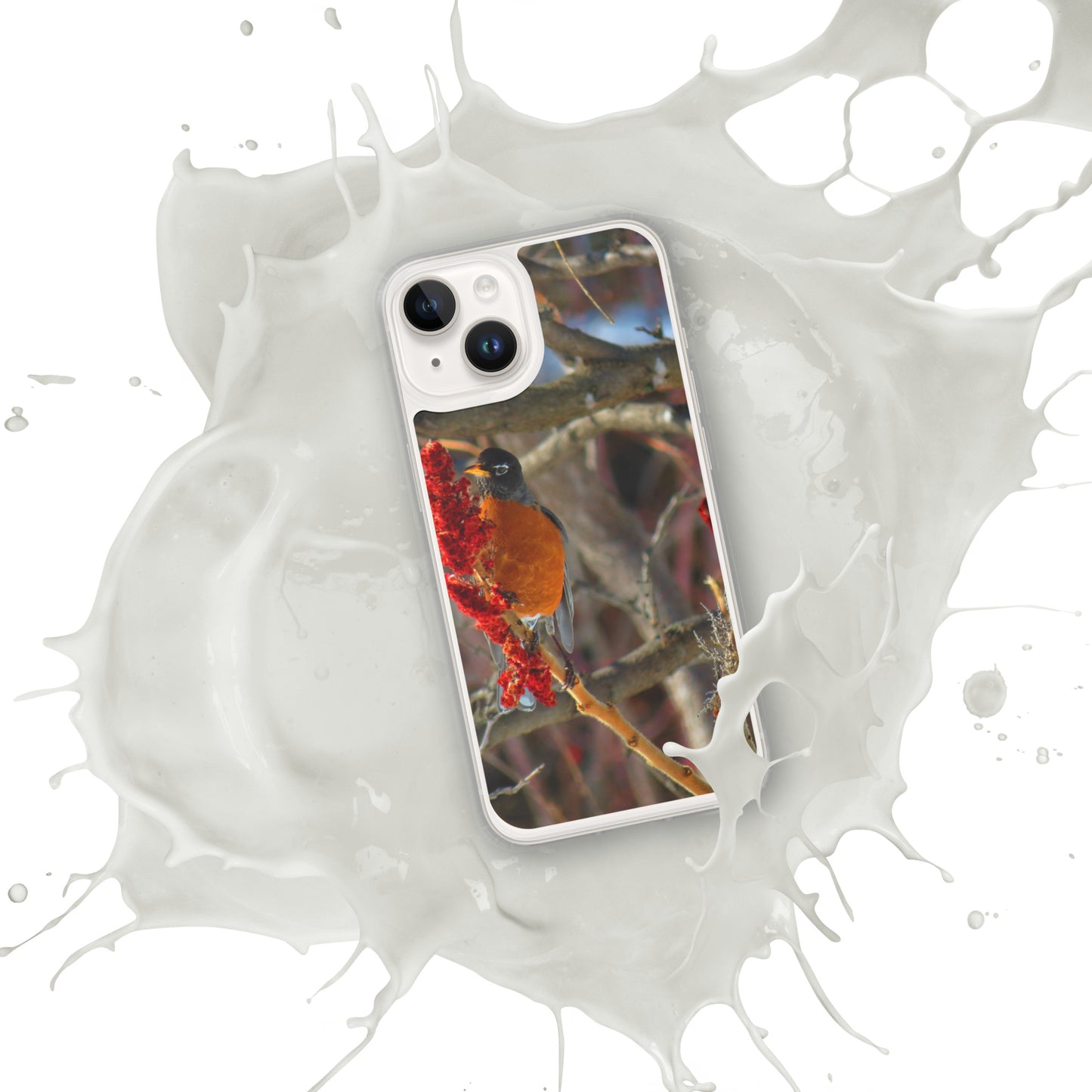 Coque transparente pour iPhone® - Snackin' Robin