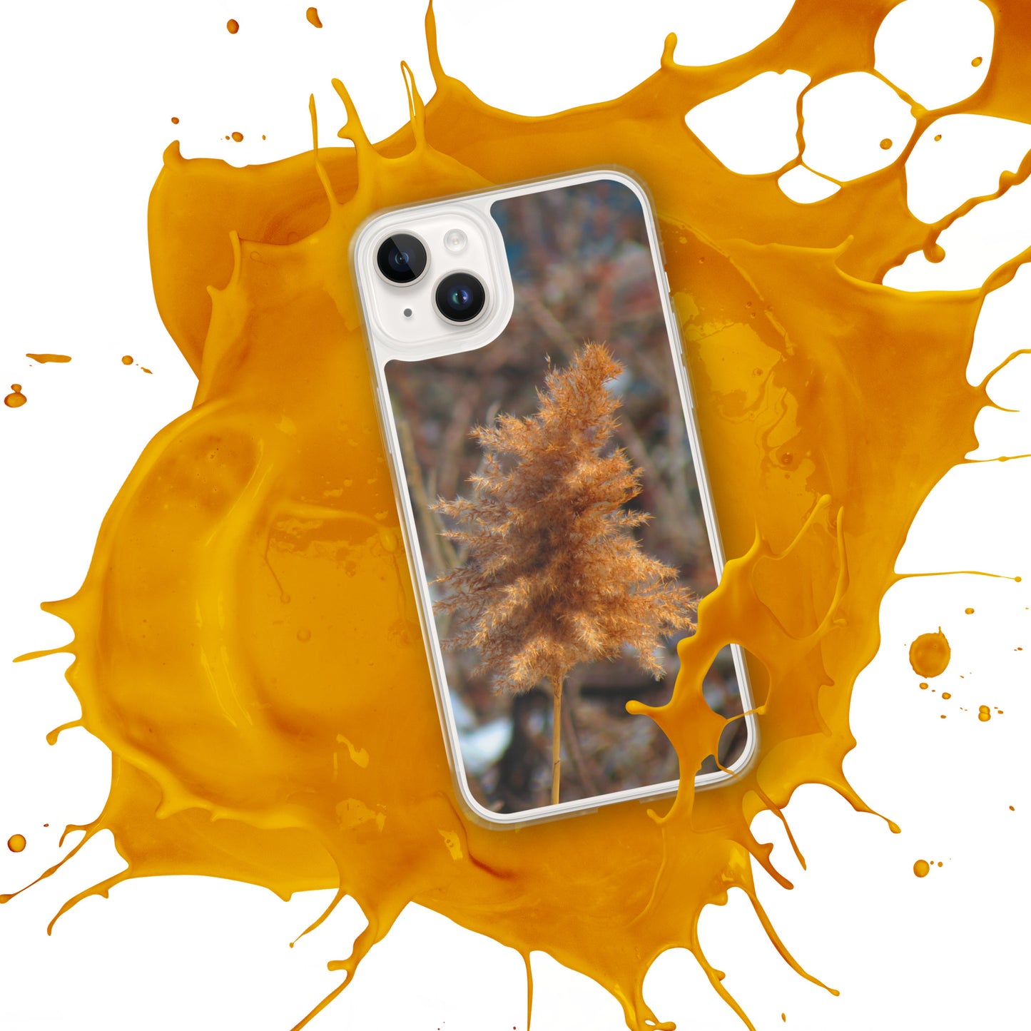 Coque transparente pour iPhone® - Feuillage d'hiver