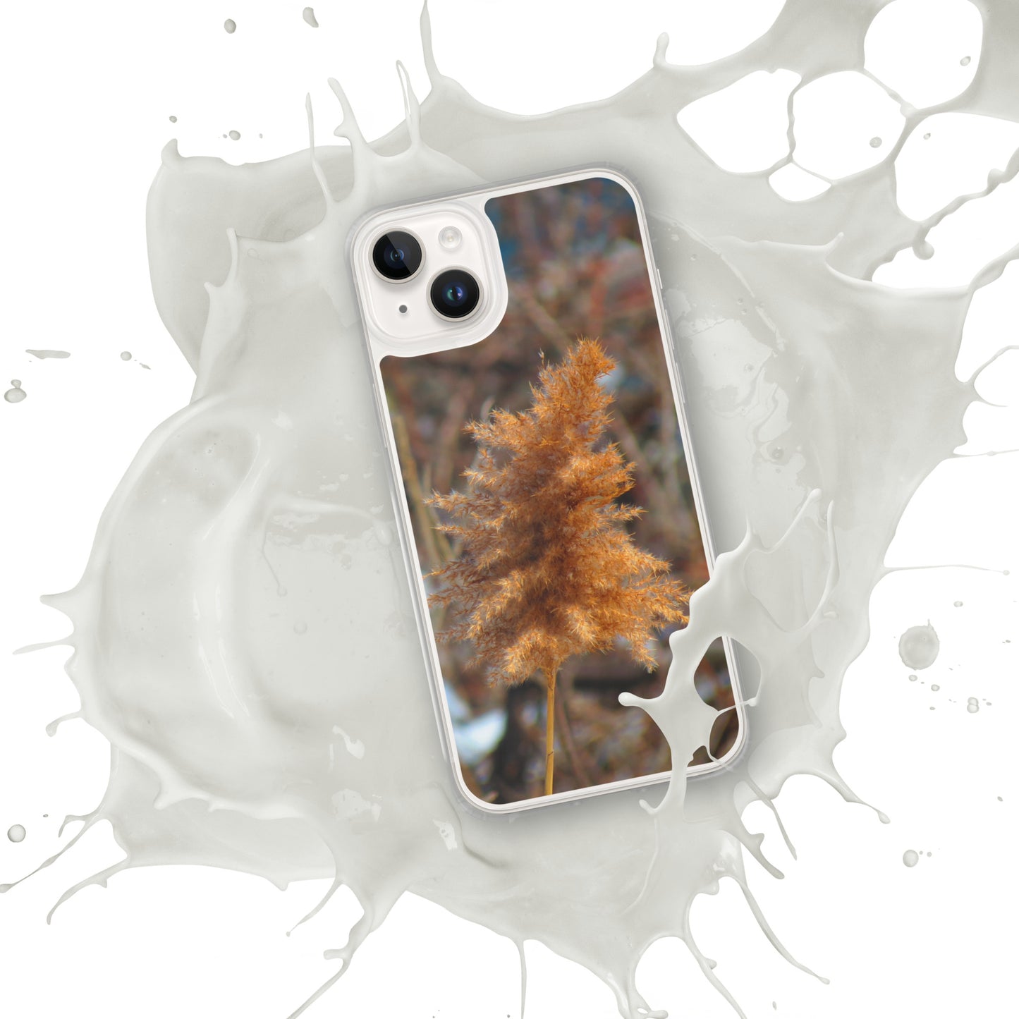 Coque transparente pour iPhone® - Feuillage d'hiver