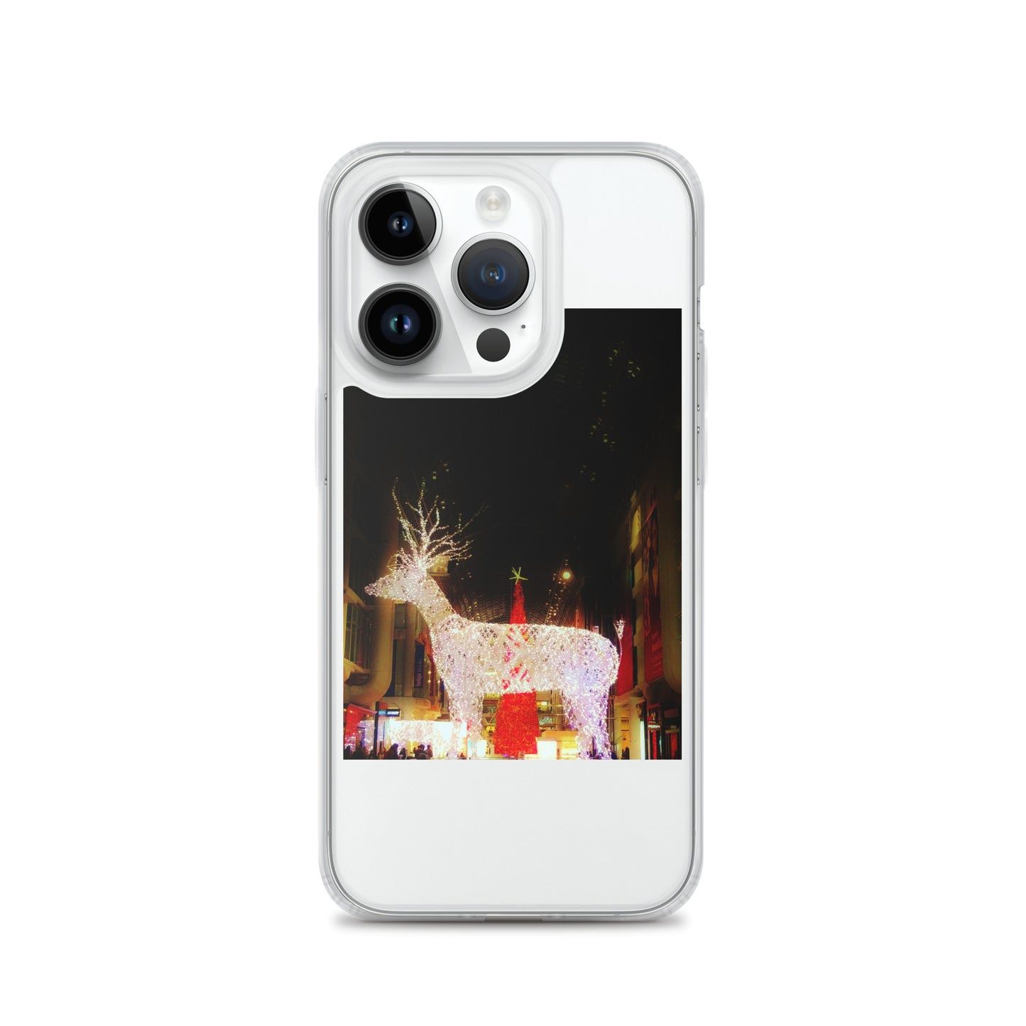 Coque transparente pour iPhone® - Lumières de Noël (lumineuses)