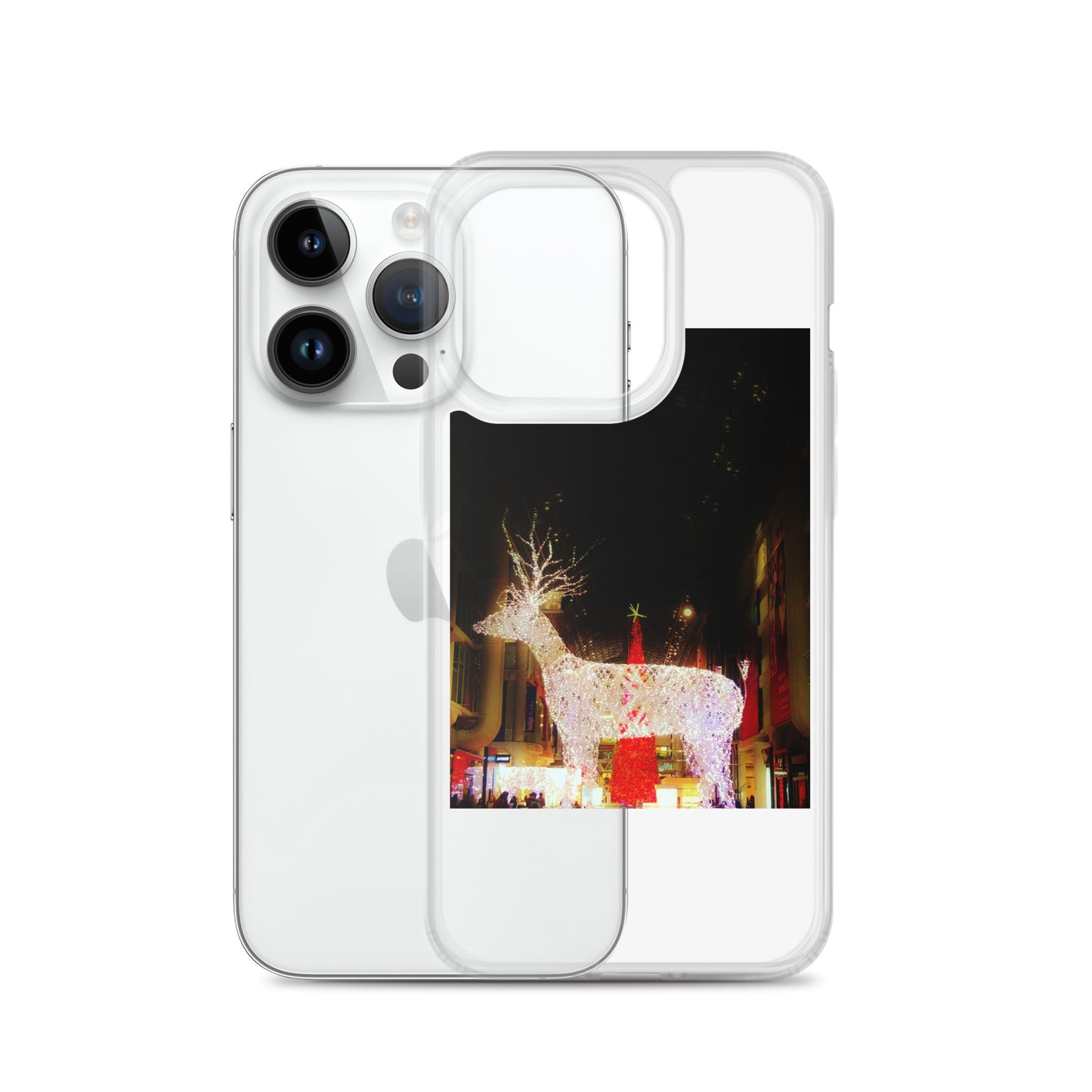 Coque transparente pour iPhone® - Lumières de Noël (lumineuses)