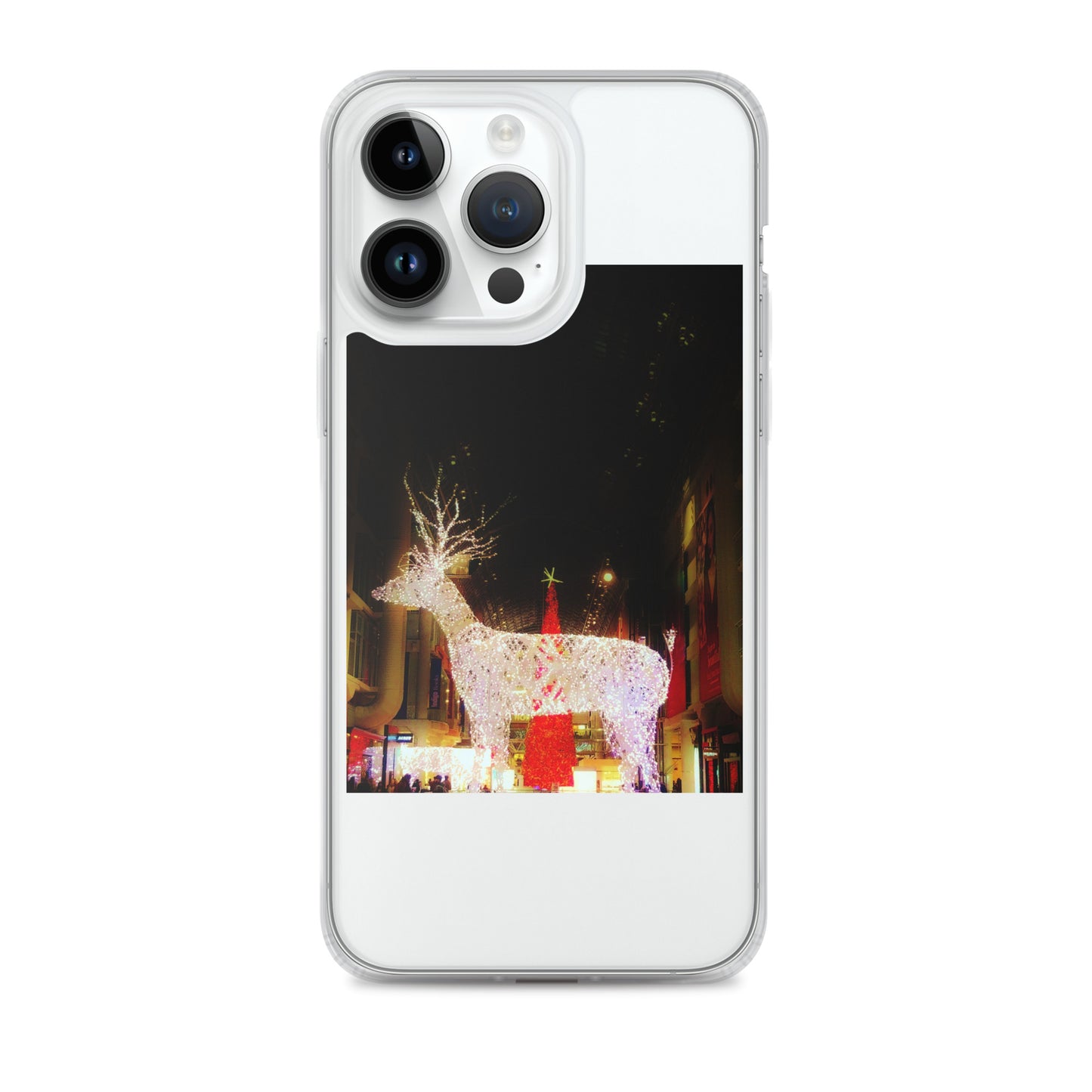 Coque transparente pour iPhone® - Lumières de Noël (lumineuses)