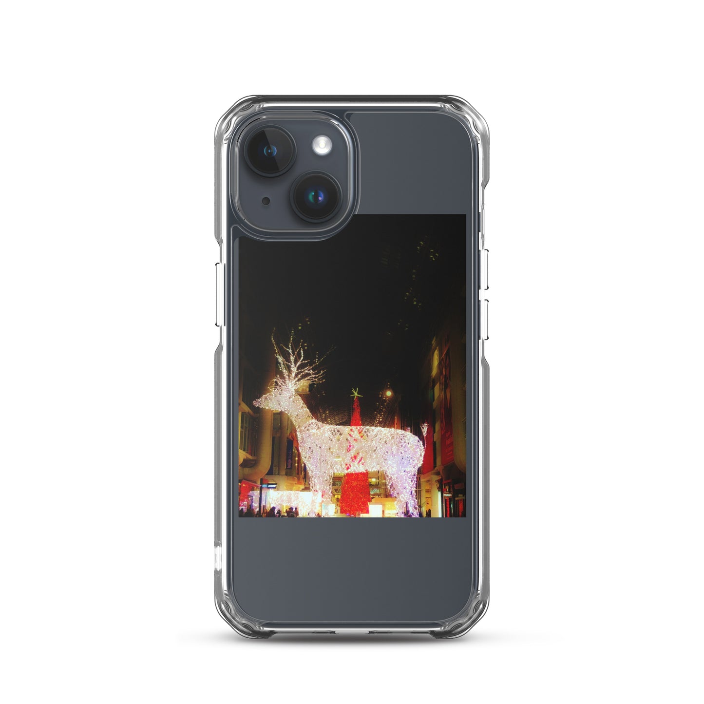 Coque transparente pour iPhone® - Lumières de Noël (lumineuses)