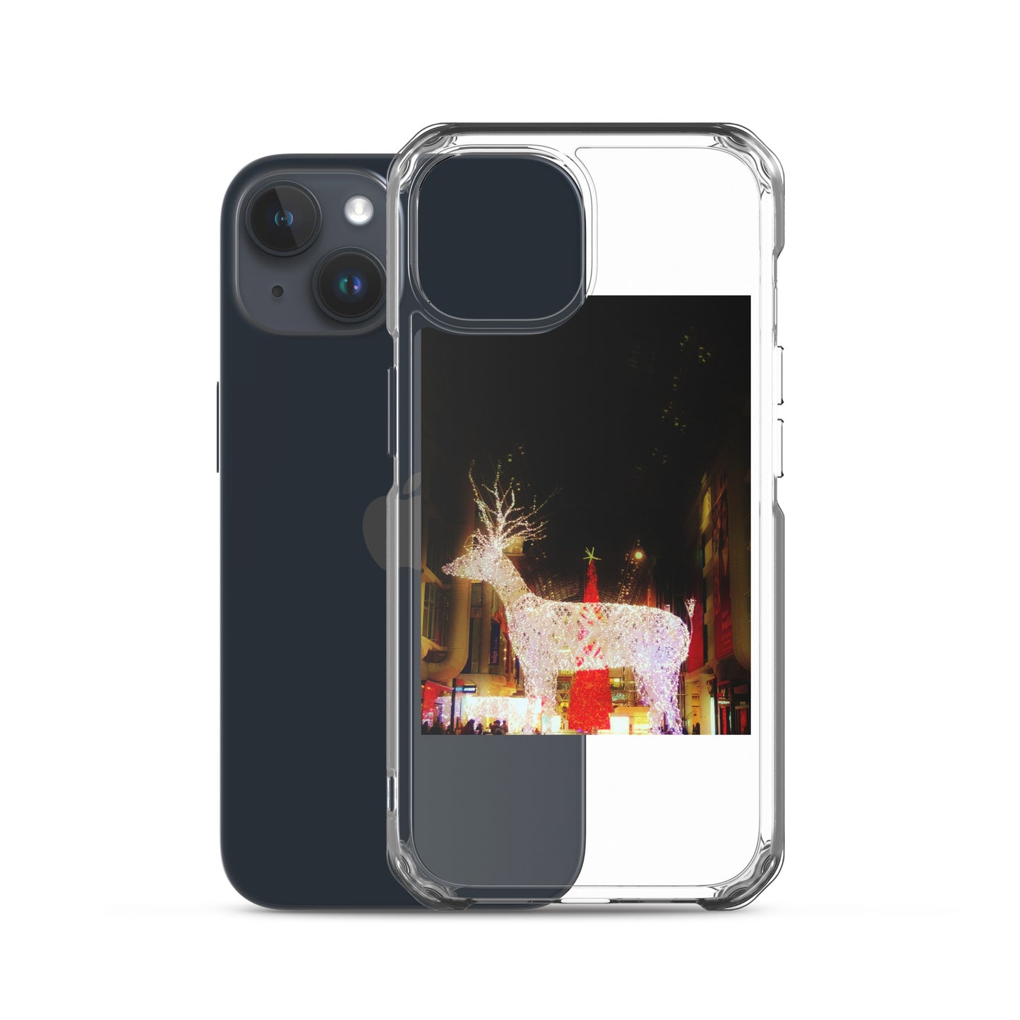 Coque transparente pour iPhone® - Lumières de Noël (lumineuses)