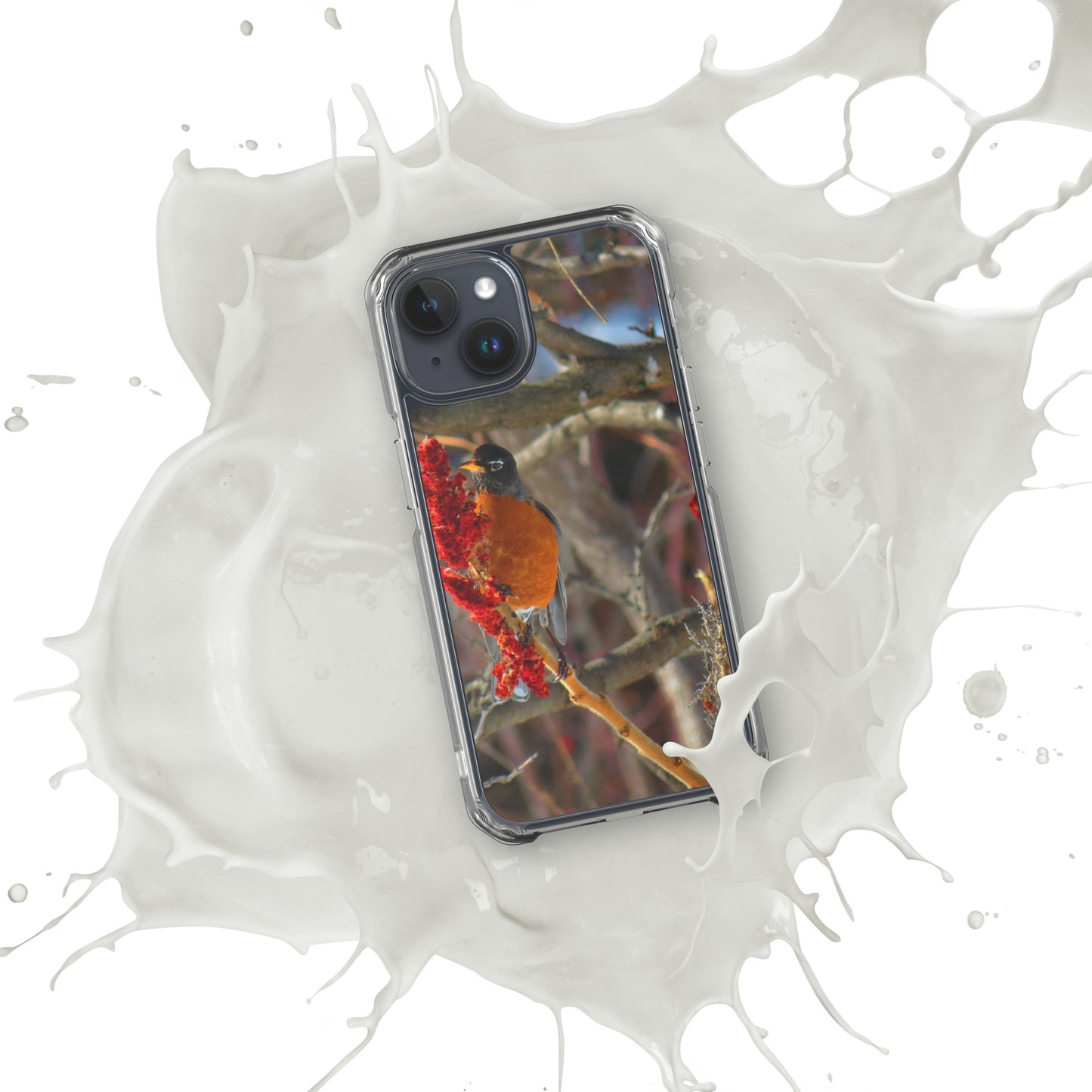 Coque transparente pour iPhone® - Snackin' Robin