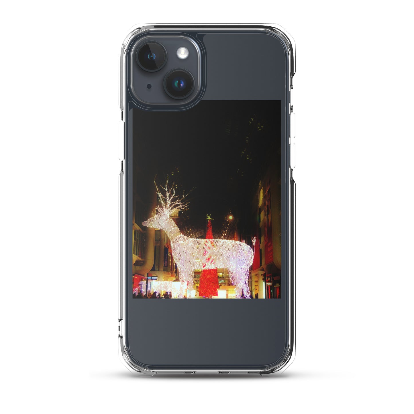 Coque transparente pour iPhone® - Lumières de Noël (lumineuses)