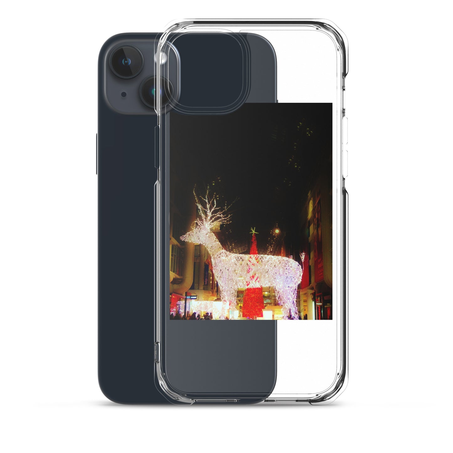 Coque transparente pour iPhone® - Lumières de Noël (lumineuses)