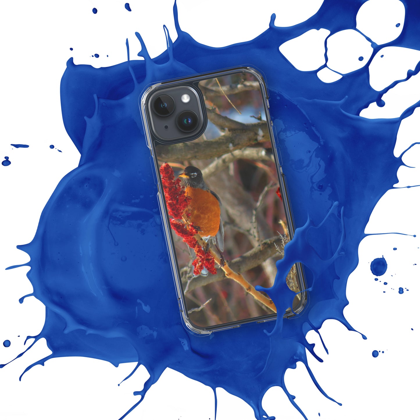 Coque transparente pour iPhone® - Snackin' Robin