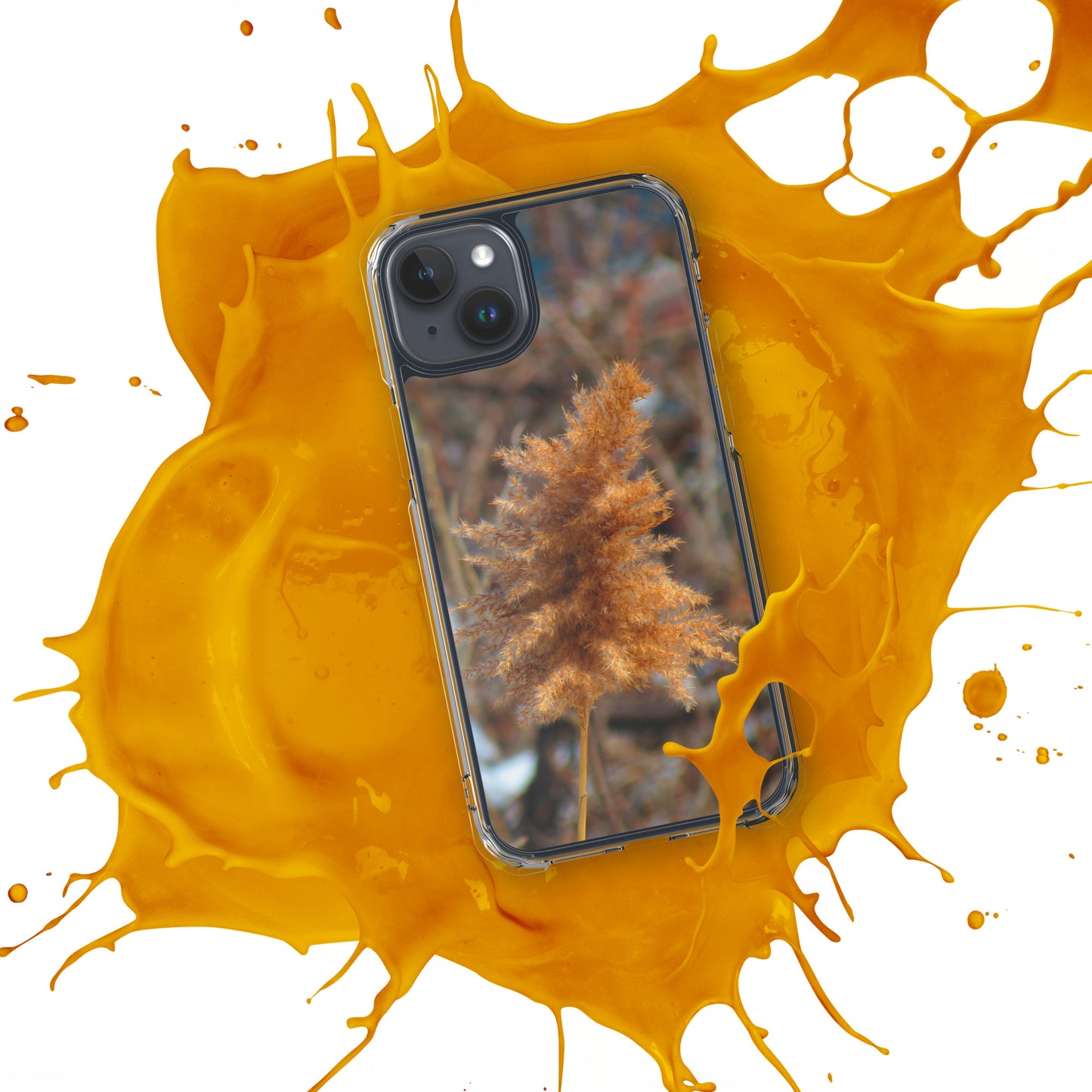 Coque transparente pour iPhone® - Feuillage d'hiver