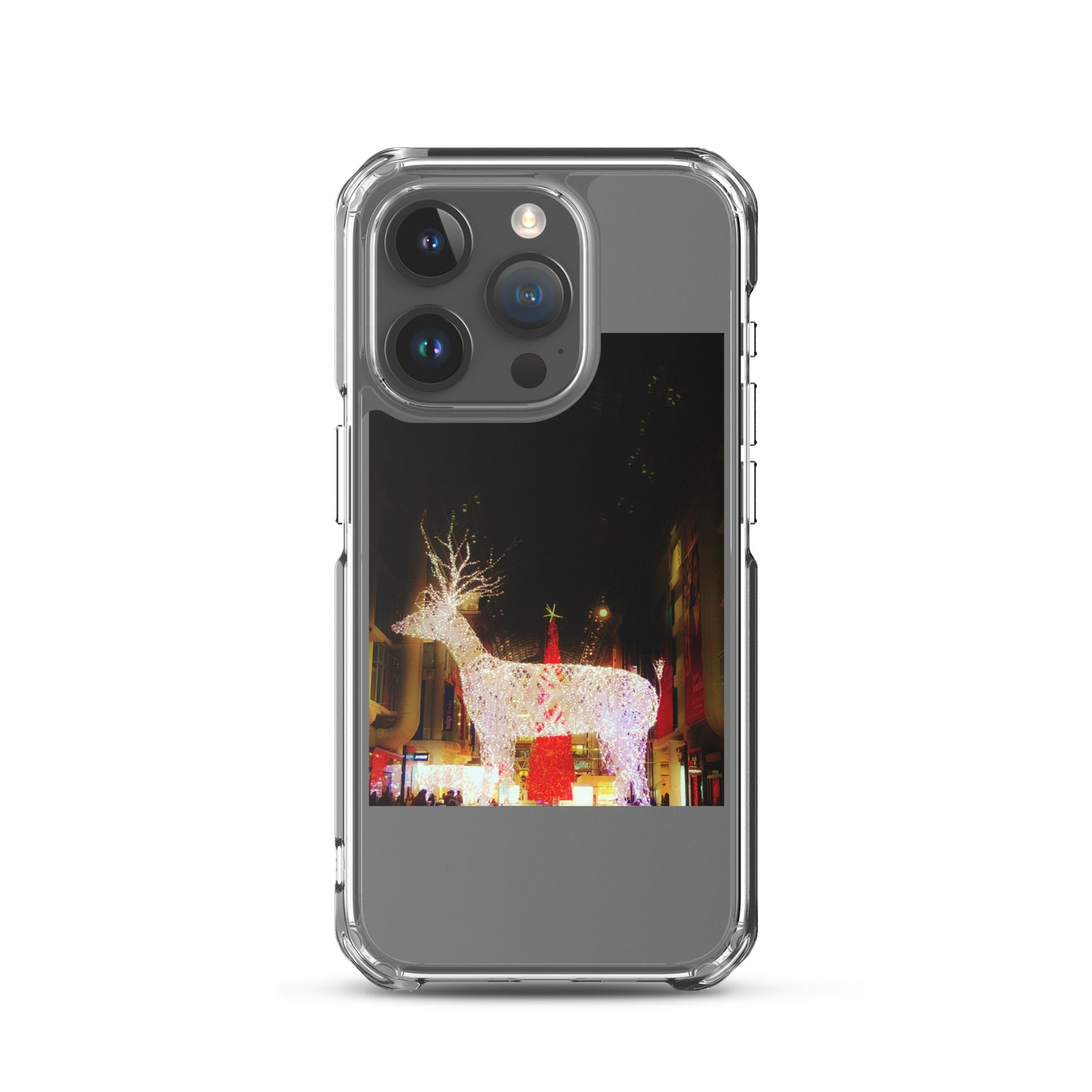 Coque transparente pour iPhone® - Lumières de Noël (lumineuses)