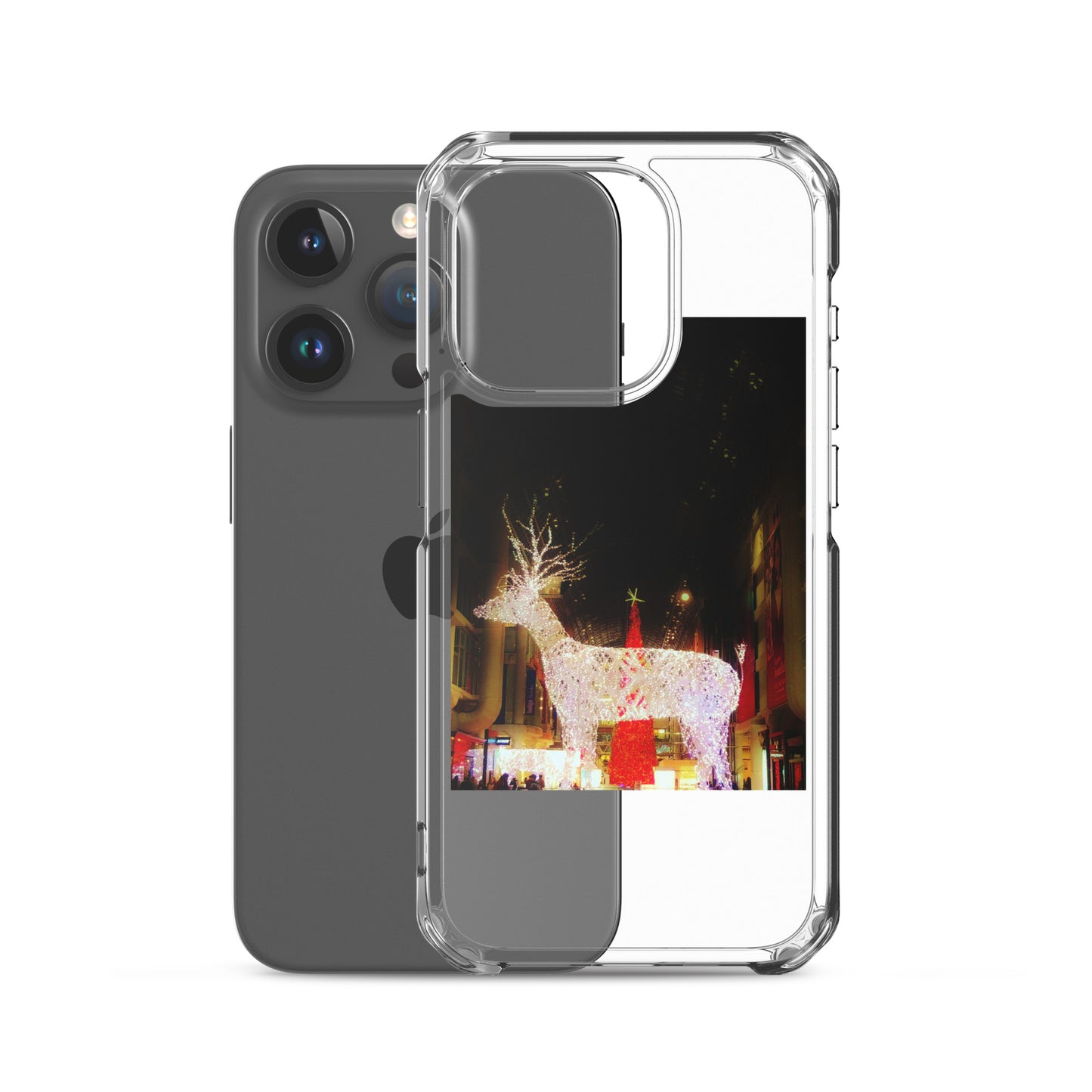 Coque transparente pour iPhone® - Lumières de Noël (lumineuses)