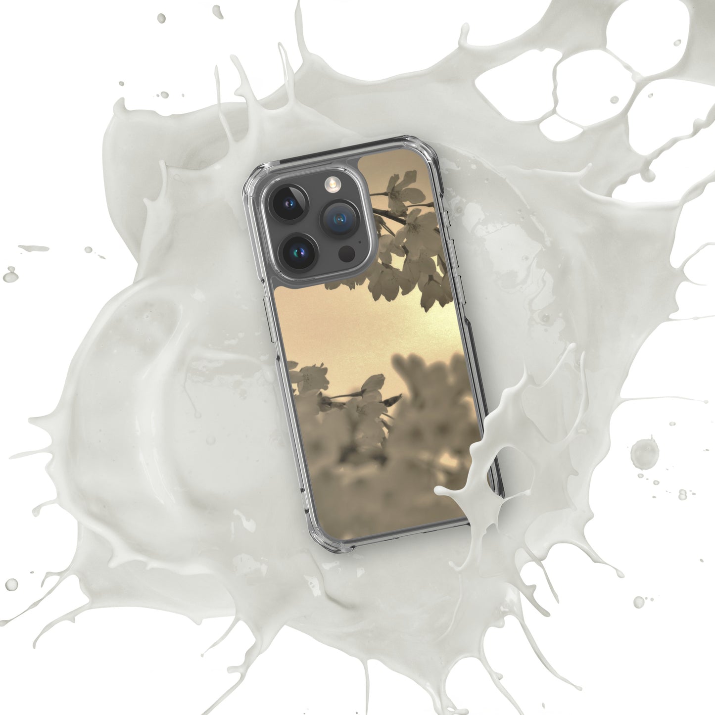 Clear Case for iPhone® - Sepia Cherry Blossoms