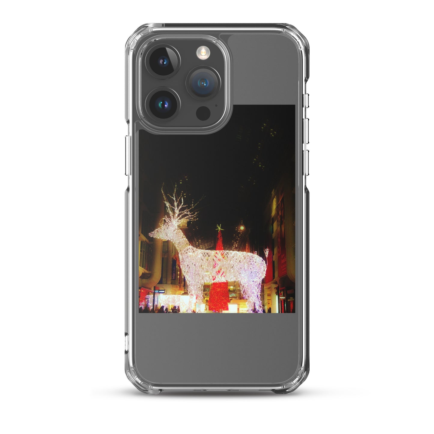 Coque transparente pour iPhone® - Lumières de Noël (lumineuses)