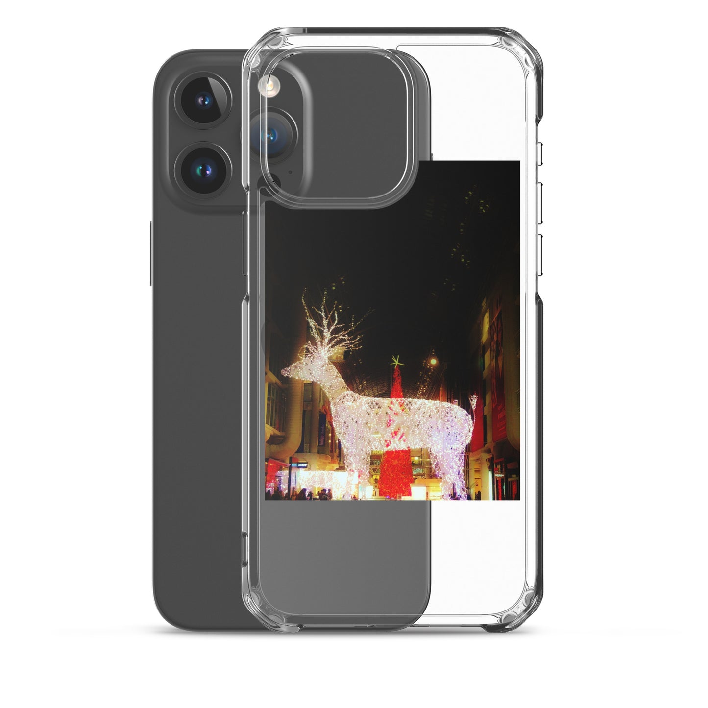 Coque transparente pour iPhone® - Lumières de Noël (lumineuses)