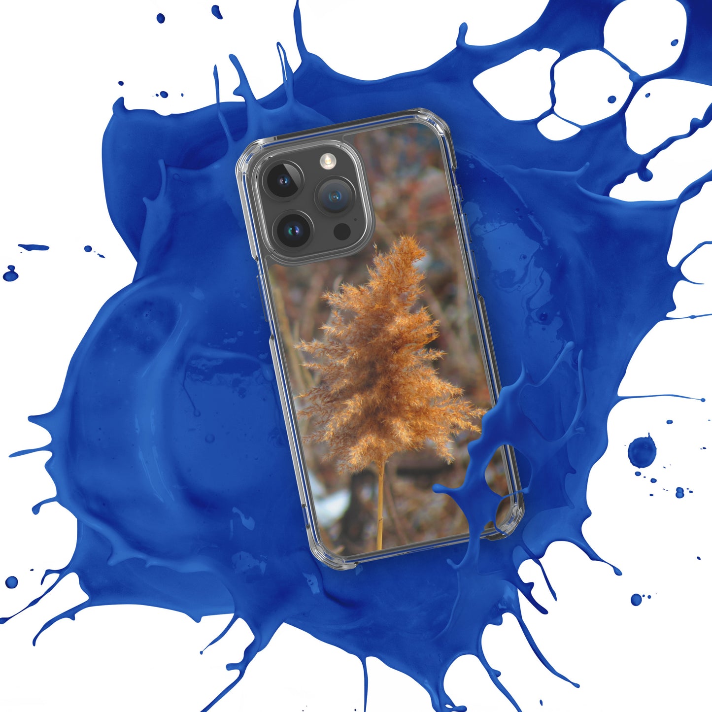 Funda transparente para iPhone® - Follaje de invierno