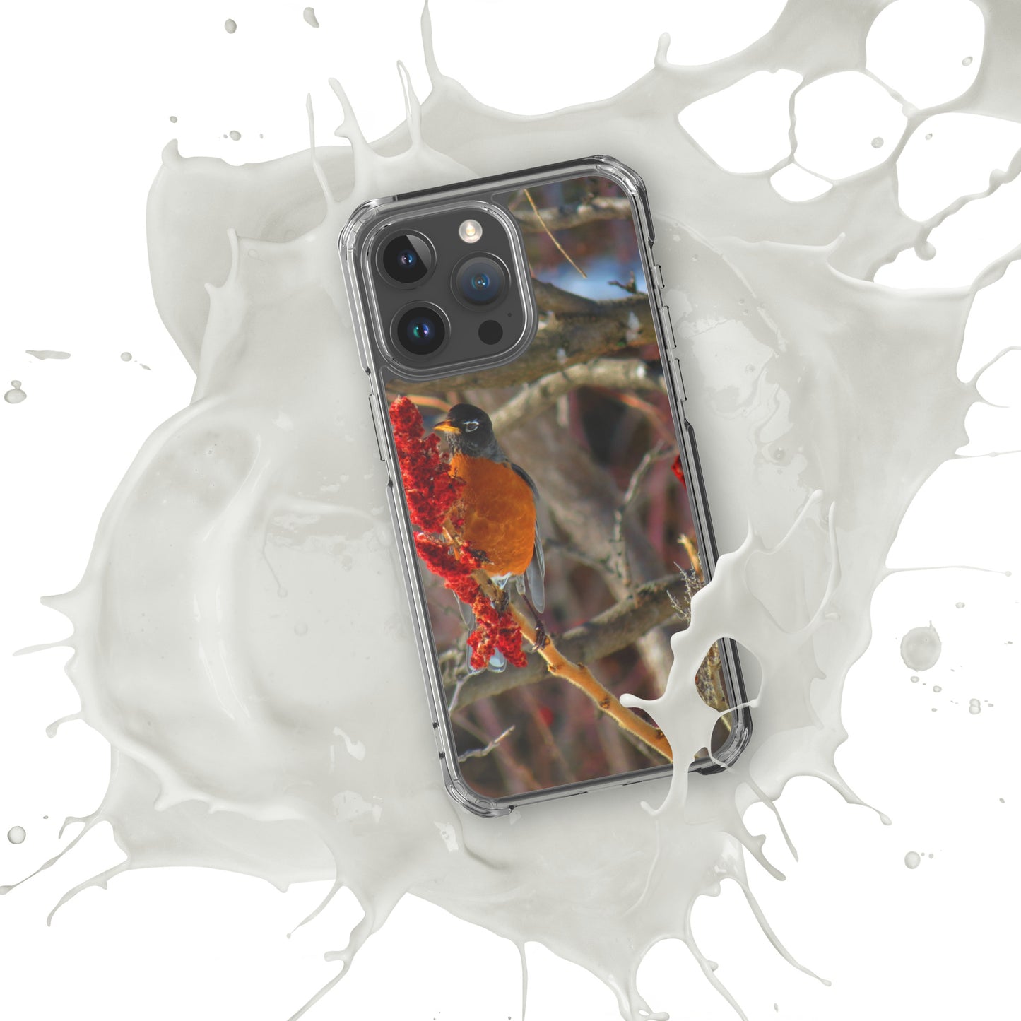 Coque transparente pour iPhone® - Snackin' Robin