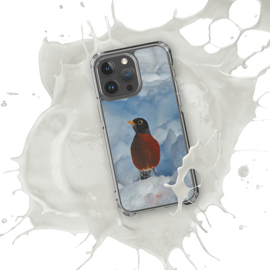 Clear Case for iPhone®- Winter Robin